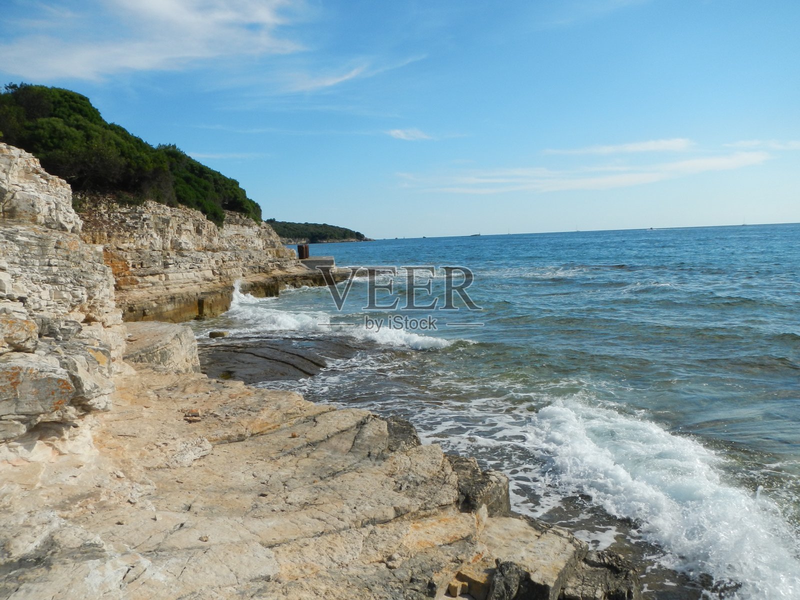 克罗地亚伊斯特里亚布里胡尼群岛的科扎达岛照片摄影图片