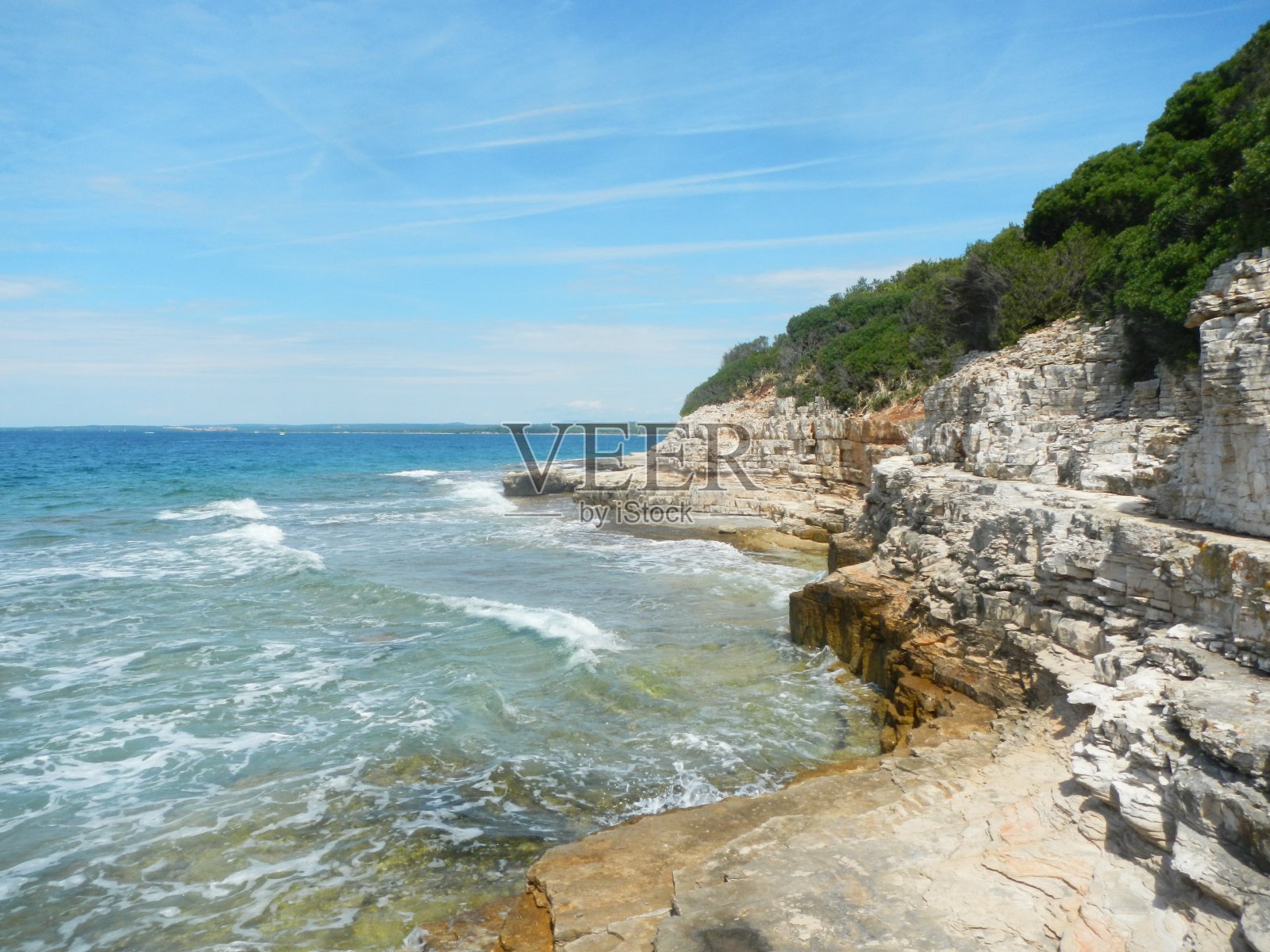克罗地亚伊斯特里亚布里胡尼群岛的科扎达岛照片摄影图片