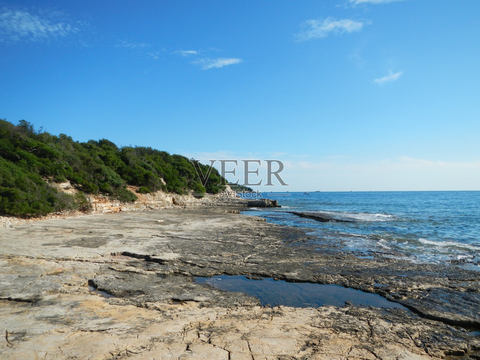 克罗地亚伊斯特里亚布里胡尼群岛的科扎达岛照片摄影图片