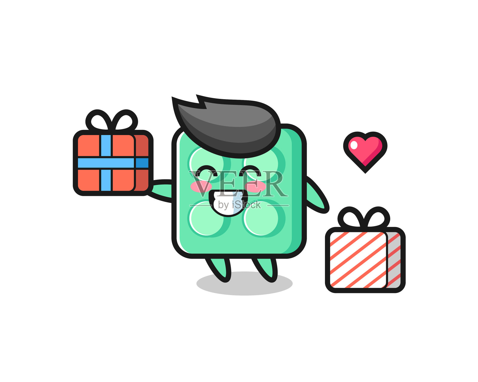 砖玩具吉祥物卡通赠送礼物设计元素图片