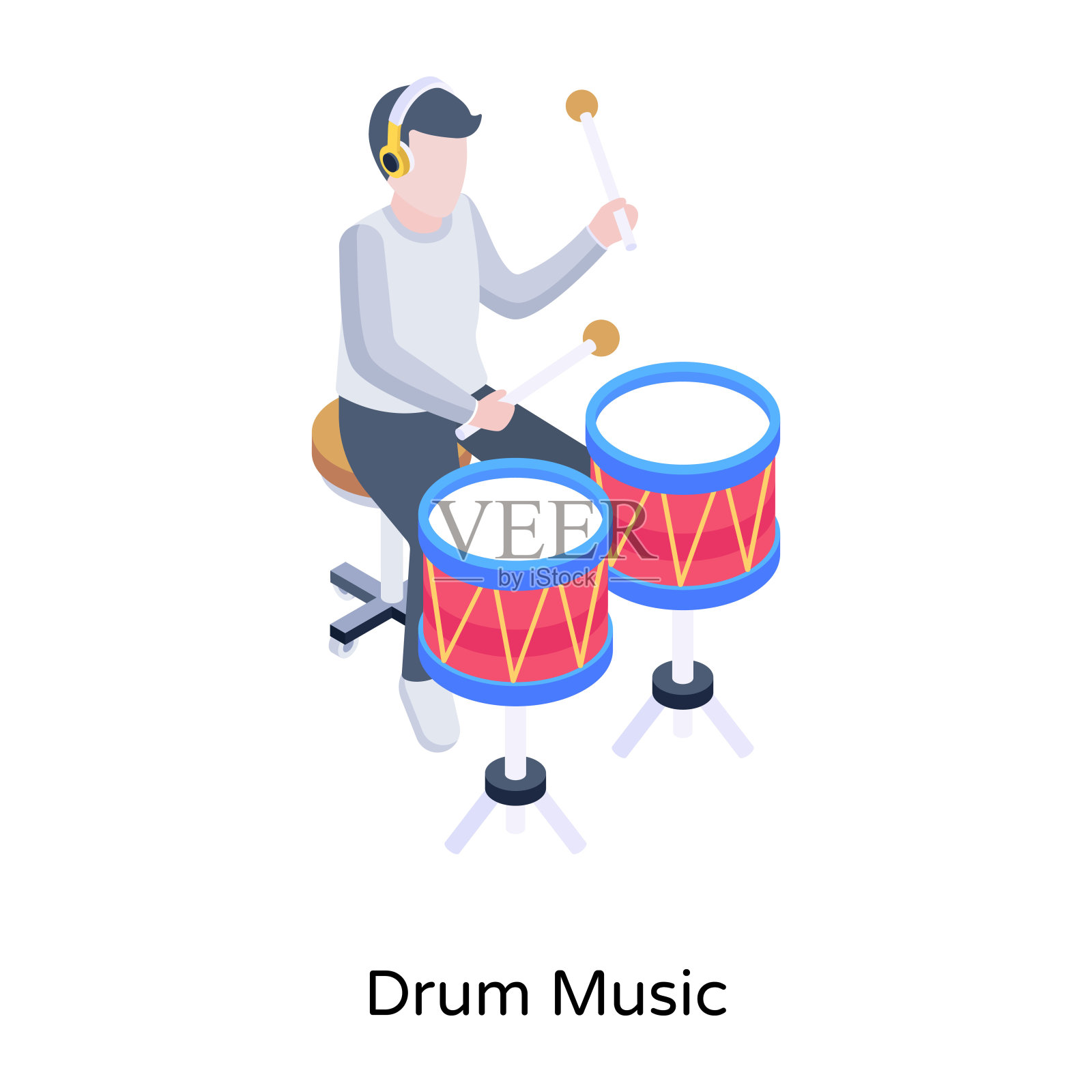 Dj的桌子插画图片素材