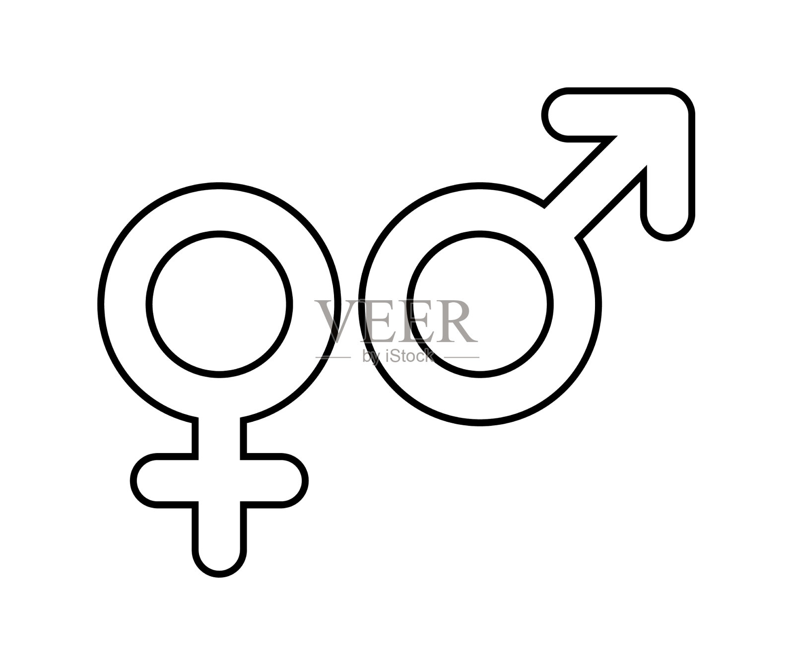 性别标志概述图标素材