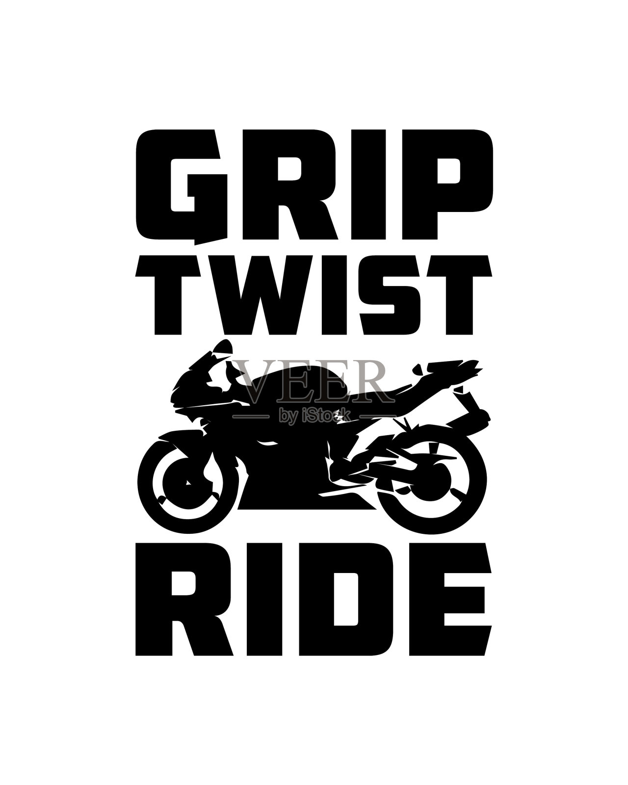 抓地力扭转骑手绘排版海报设计插画图片素材