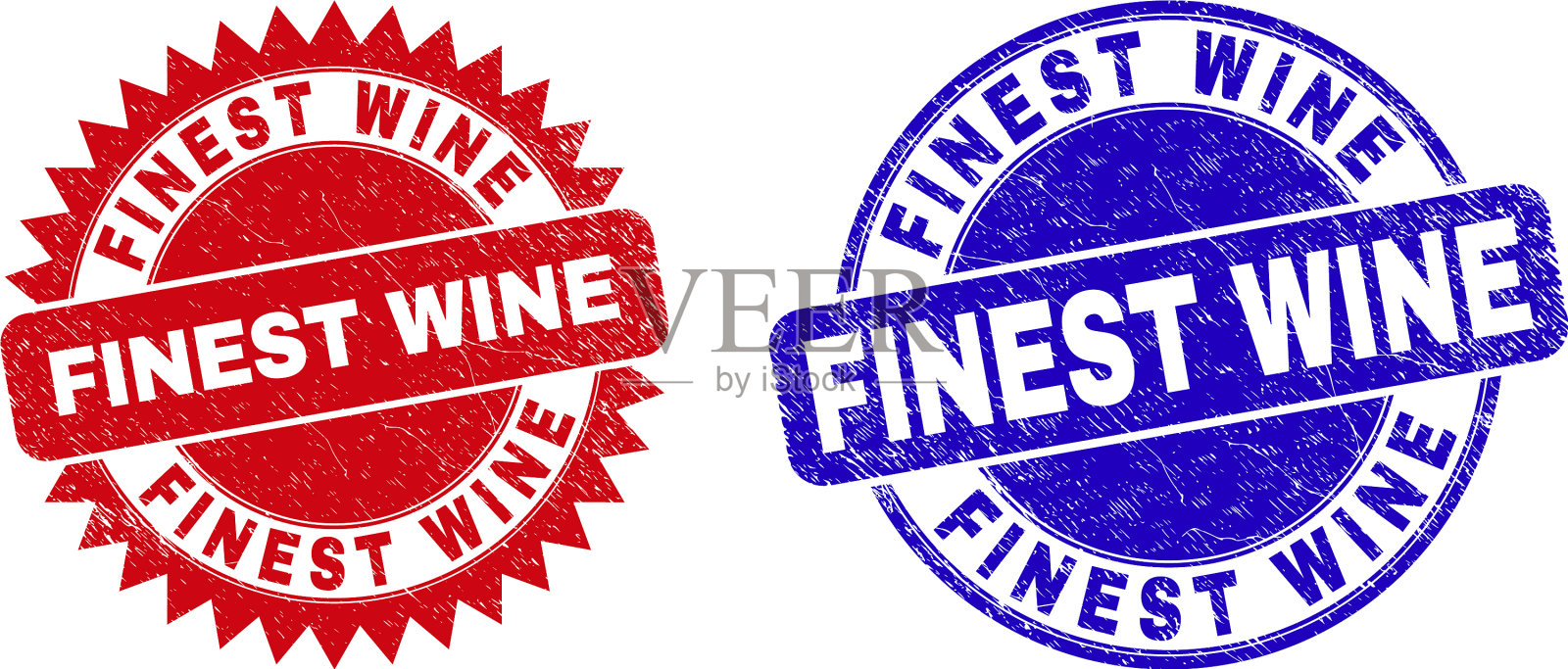 最好的圆形和玫瑰形印章印章插画图片素材