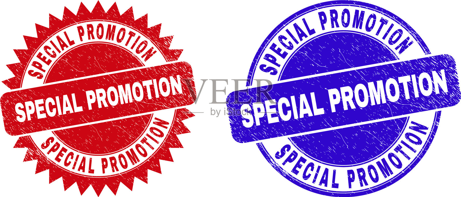 特别推广圆形及玫瑰形邮票封条设计元素图片