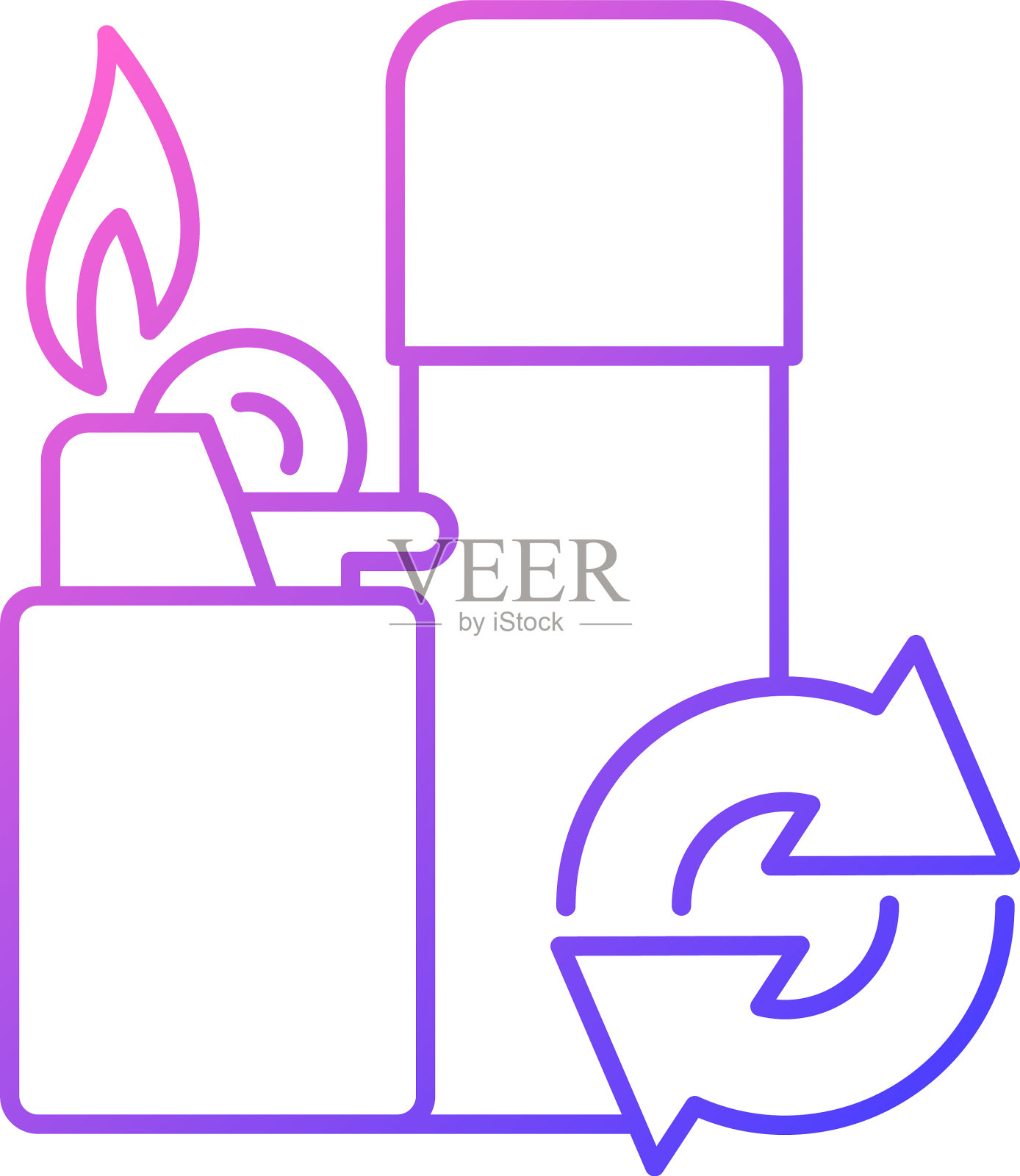 更轻的填充梯度线性图标图标素材