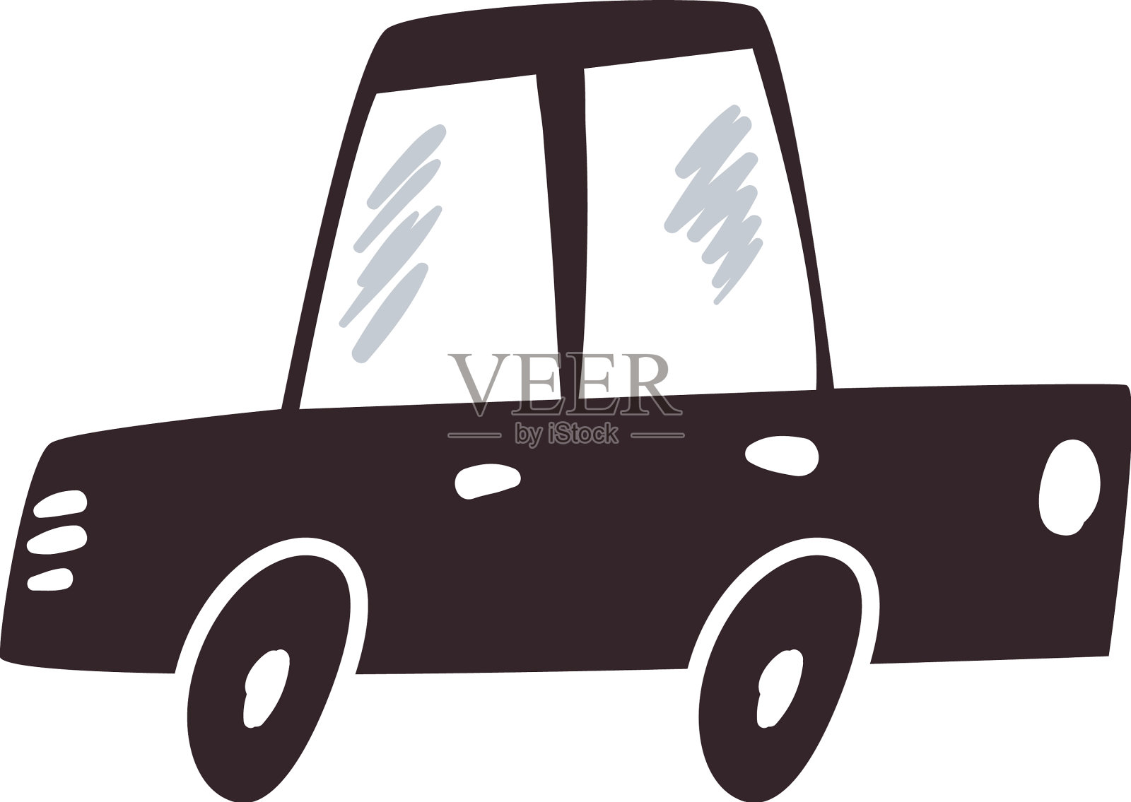 孤立的黑色的车设计元素图片