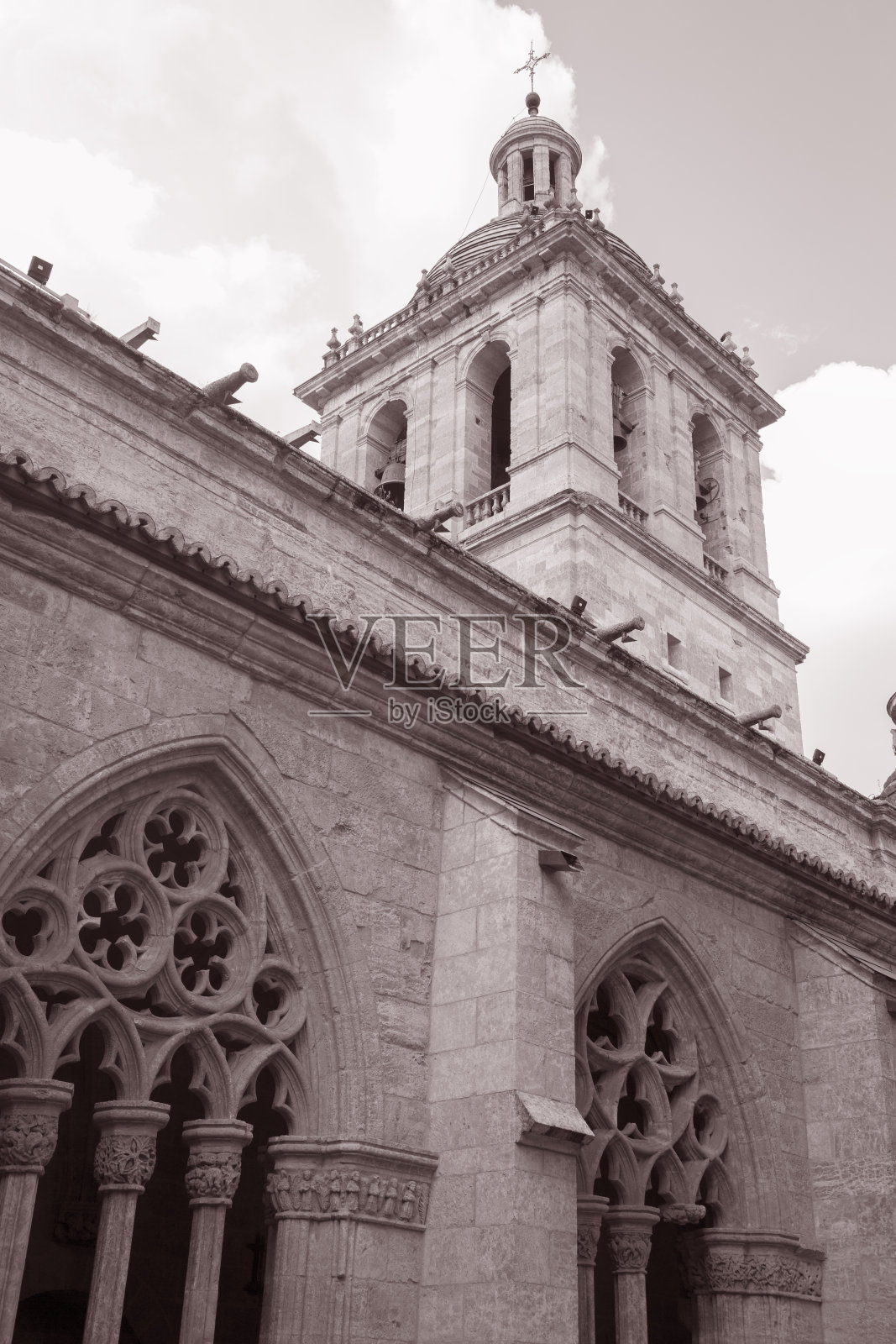 罗德里戈城的大教堂回廊;萨拉曼卡;西班牙照片摄影图片