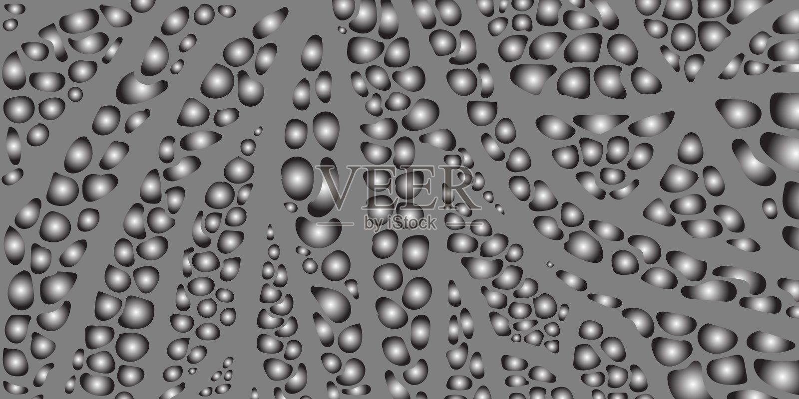 抽象插图形状孤立在深灰色色调背景。插画图片素材