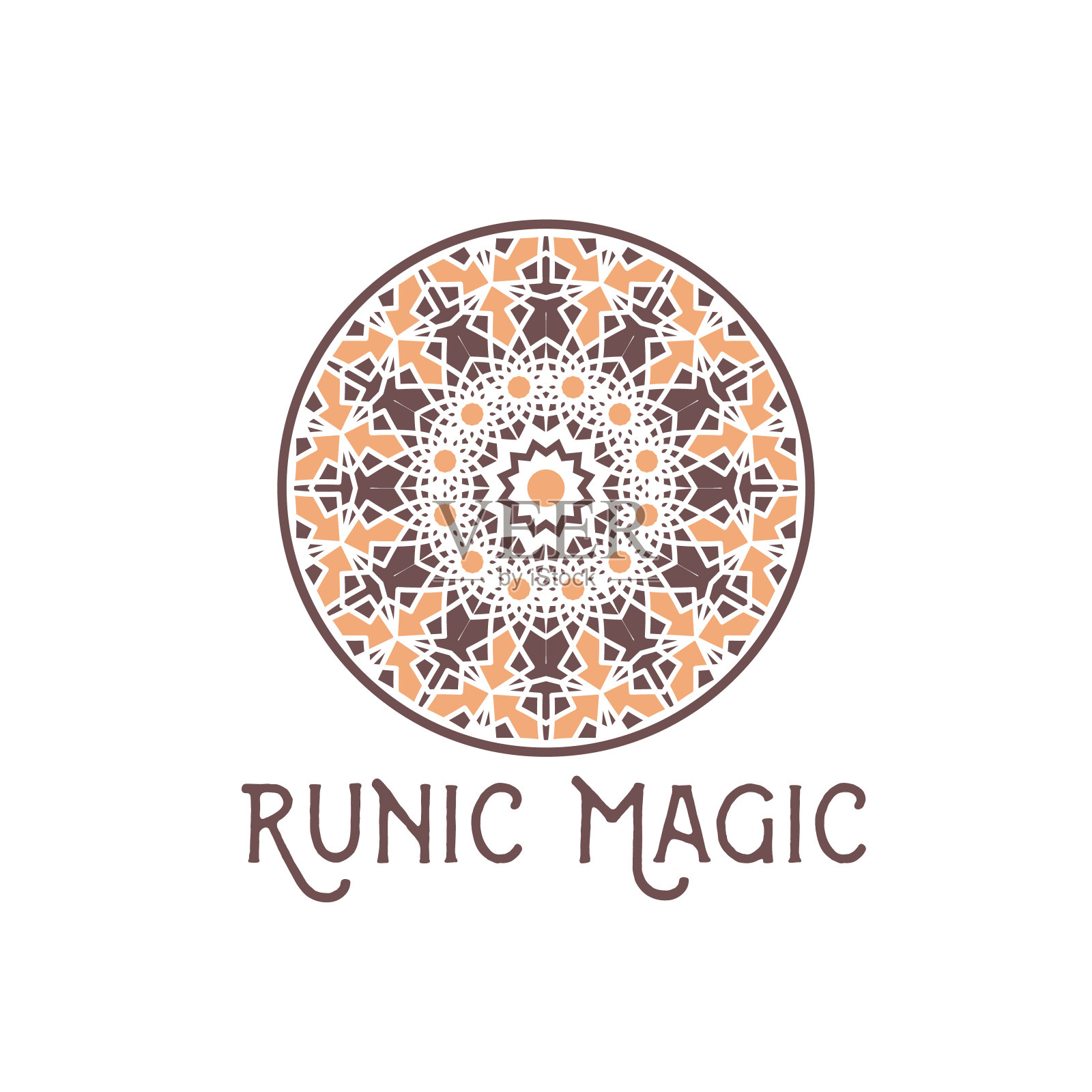 东方几何圆形符号插画图片素材