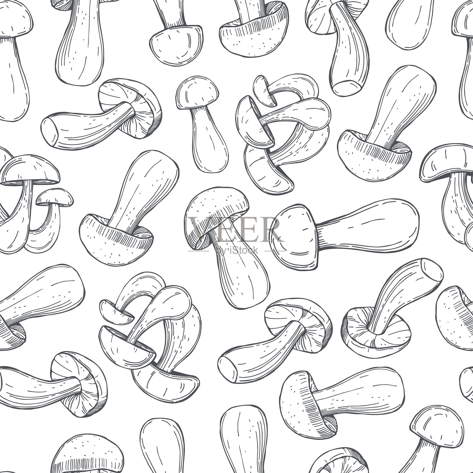 蘑菇模式插画图片素材