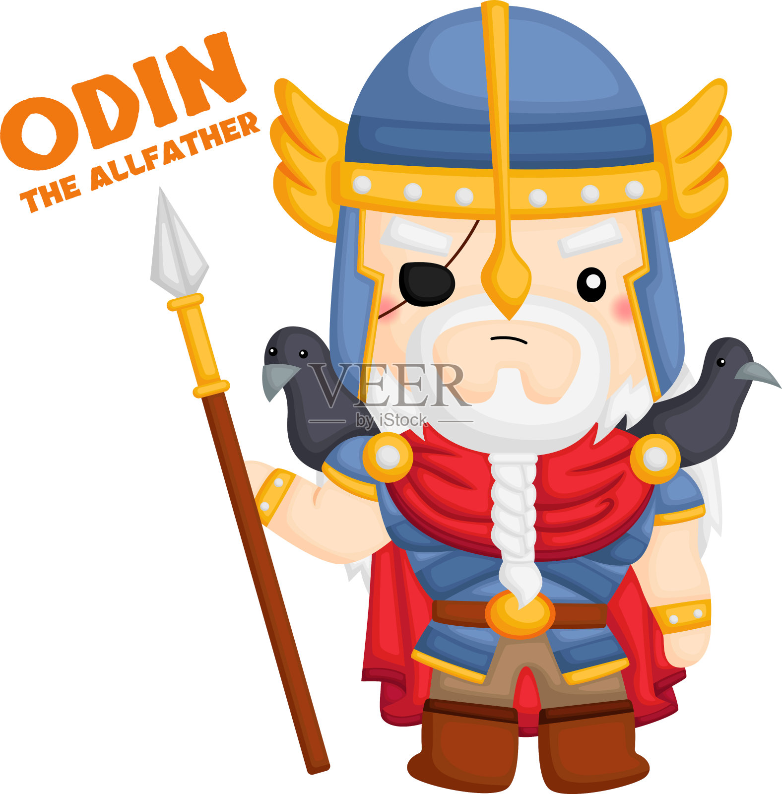 奥丁插画图片素材