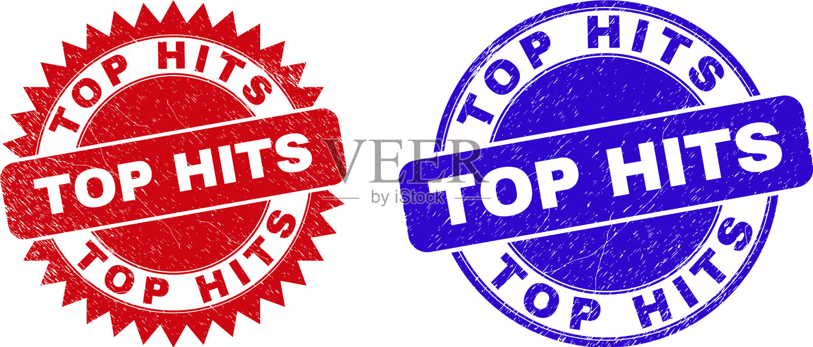 顶部打圆和玫瑰形密封与橡胶插画图片素材