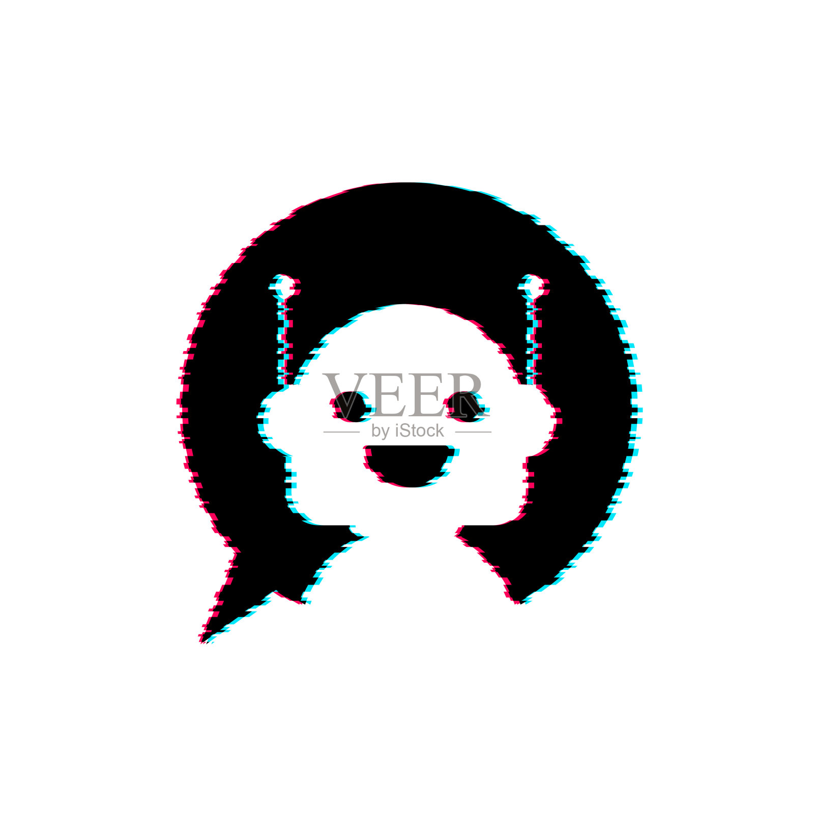 机器人故障图标。机器人标志设计。Chatbot象征的概念。语音支持服务机器人。在线支持机器人。矢量插图。插画图片素材