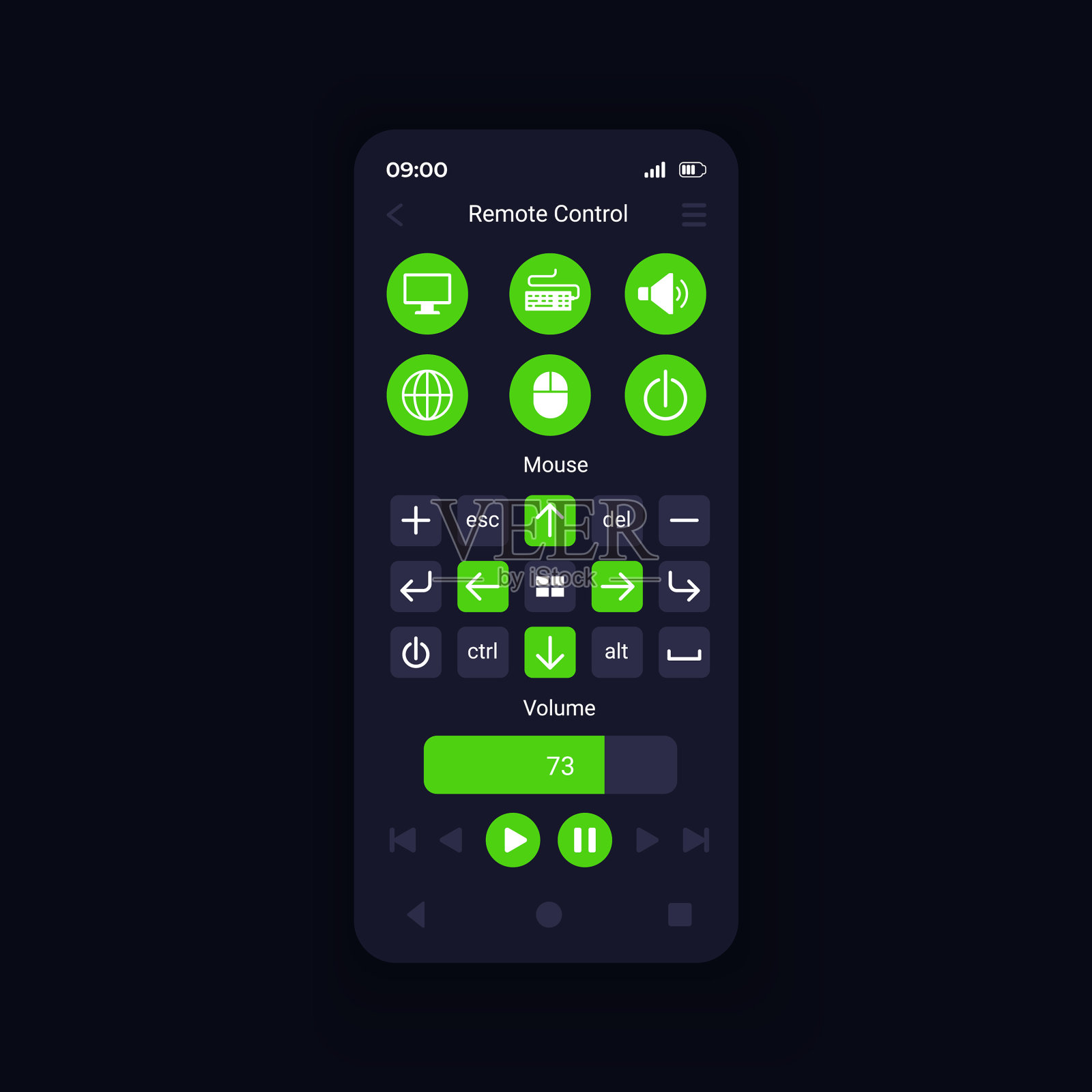 设备虚拟控制从智能手机界面插画图片素材