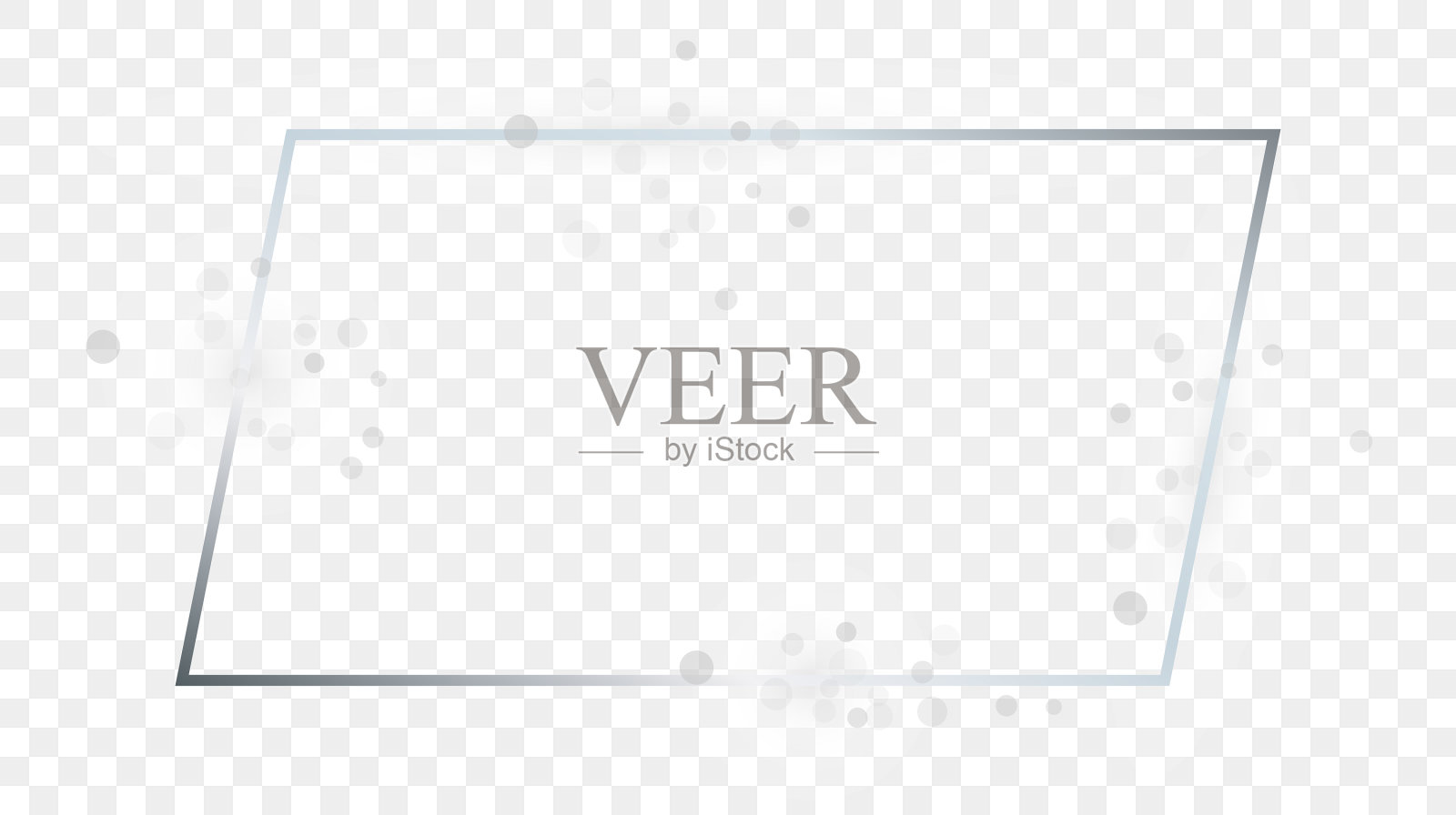 银光闪闪的长方形框架插画图片素材