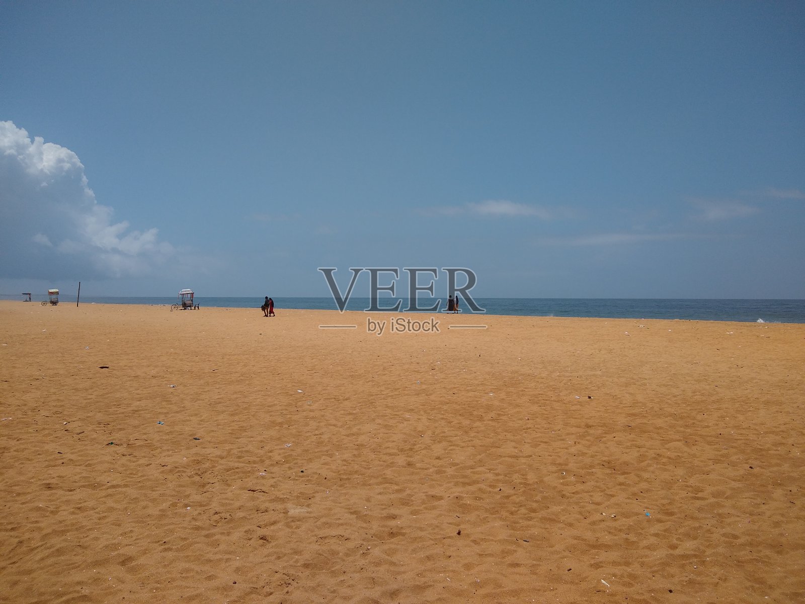 Kollam海滩，喀拉拉邦Kollam区的主要旅游景点，海景照片摄影图片