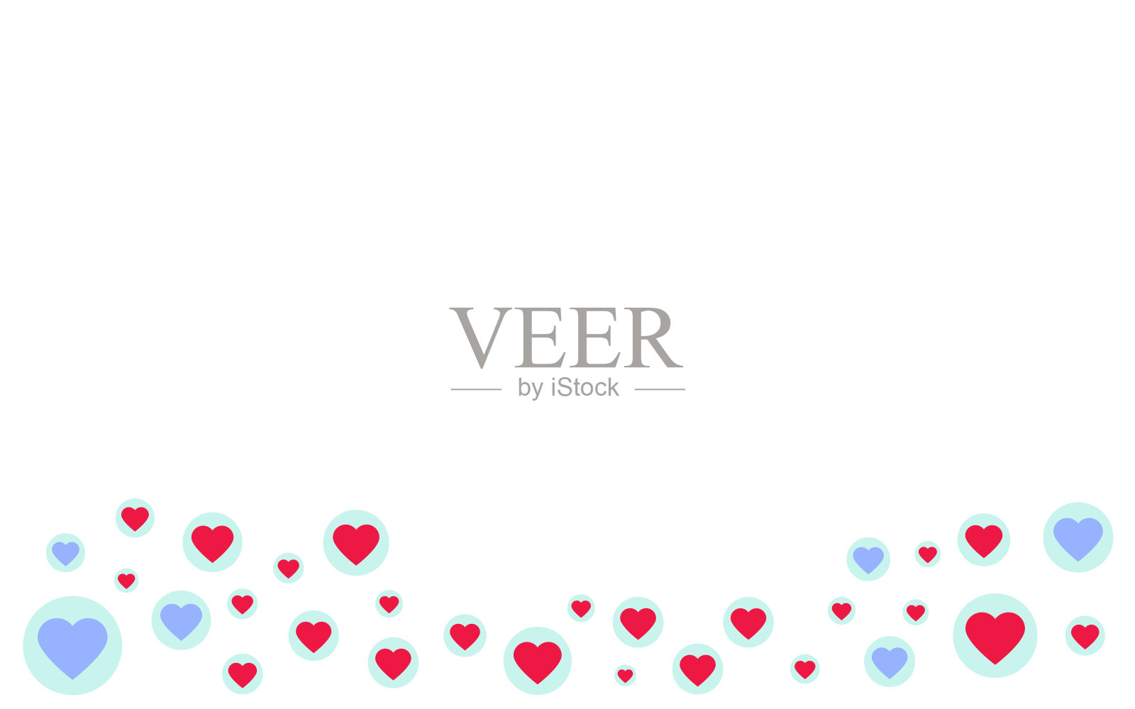 喜欢图标运动背景。社会爱心图标从底部像粒子般漂浮。社交媒体。生活风格的心在白色屏幕上。插画图片素材