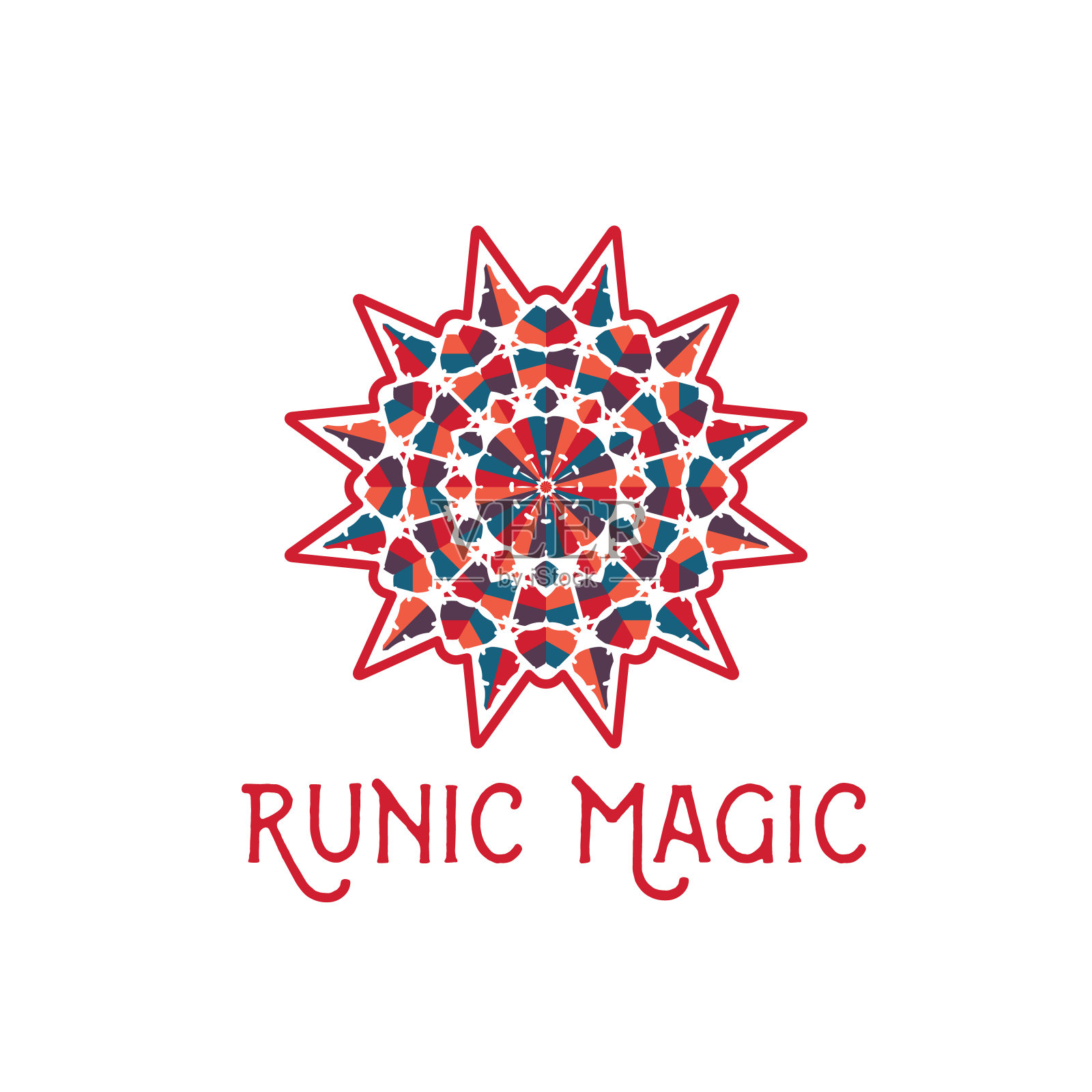 东方几何星形符号插画图片素材