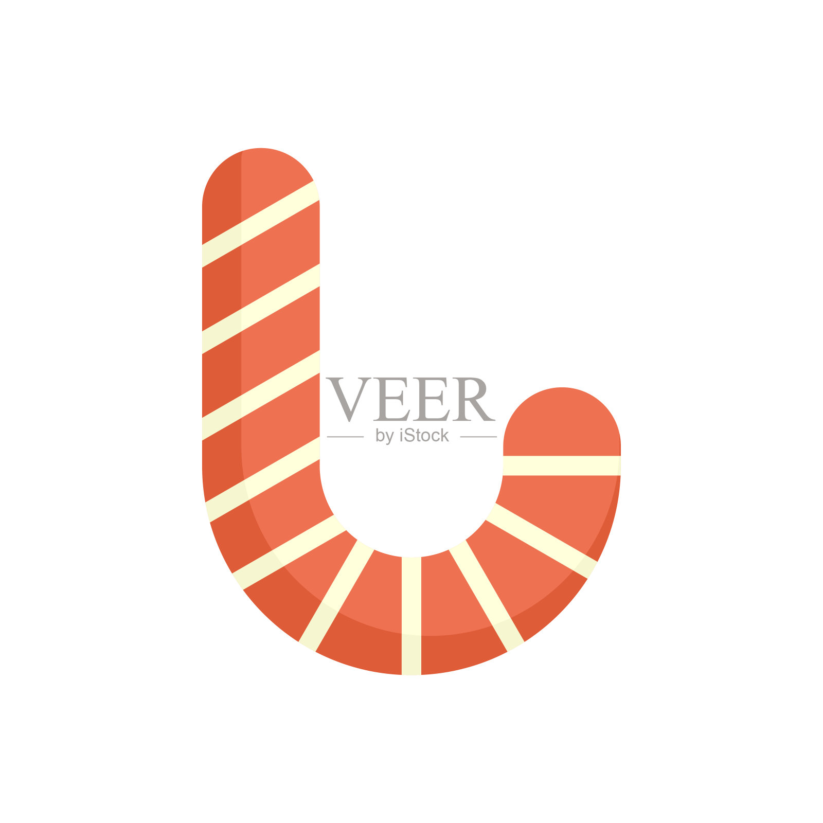 糖果藤条矢量图标，用于事件的装饰对象。图标素材