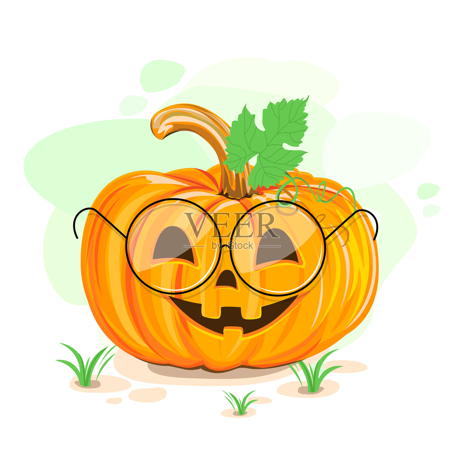 南瓜戴眼镜设计元素图片