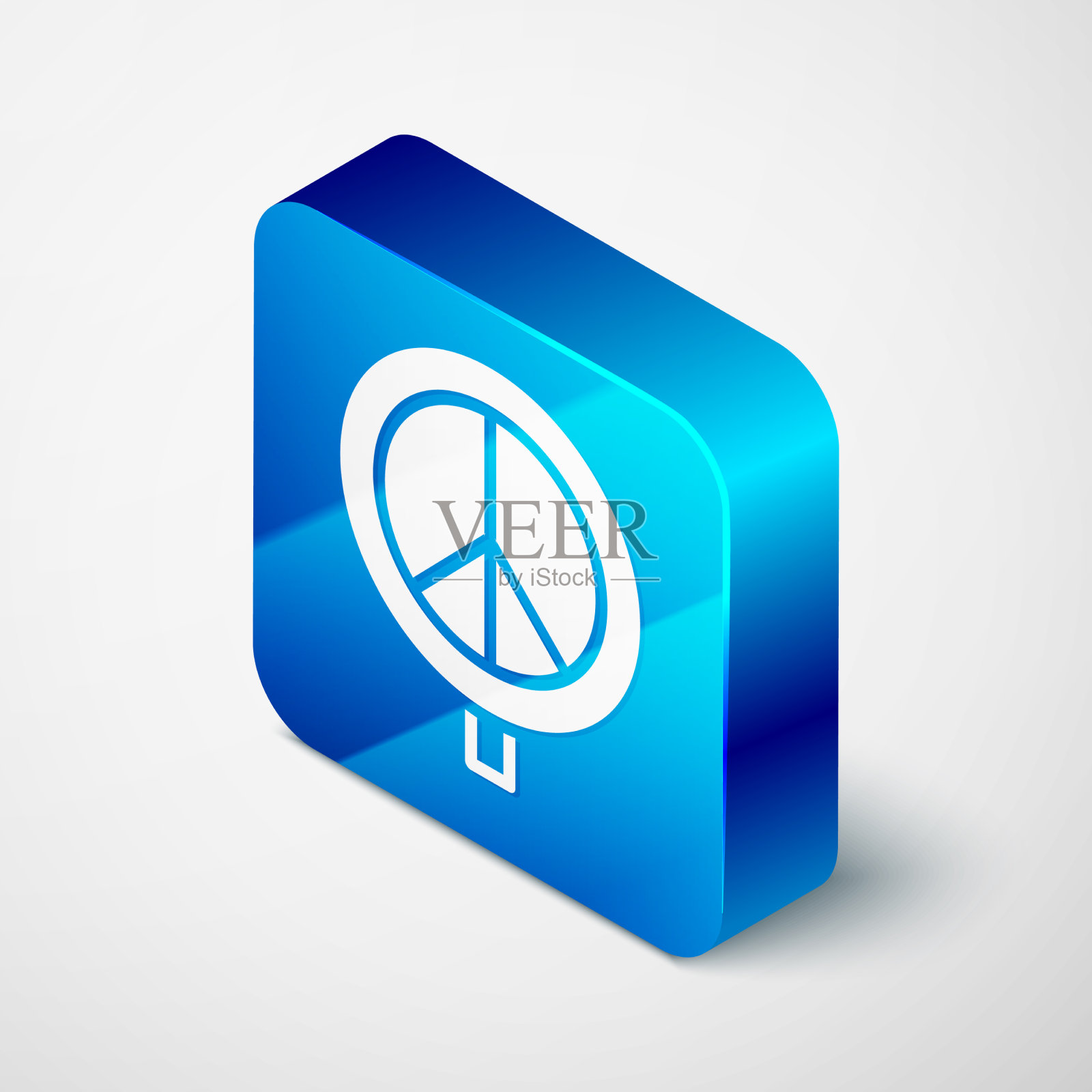 等距和平图标孤立在灰色背景图标素材