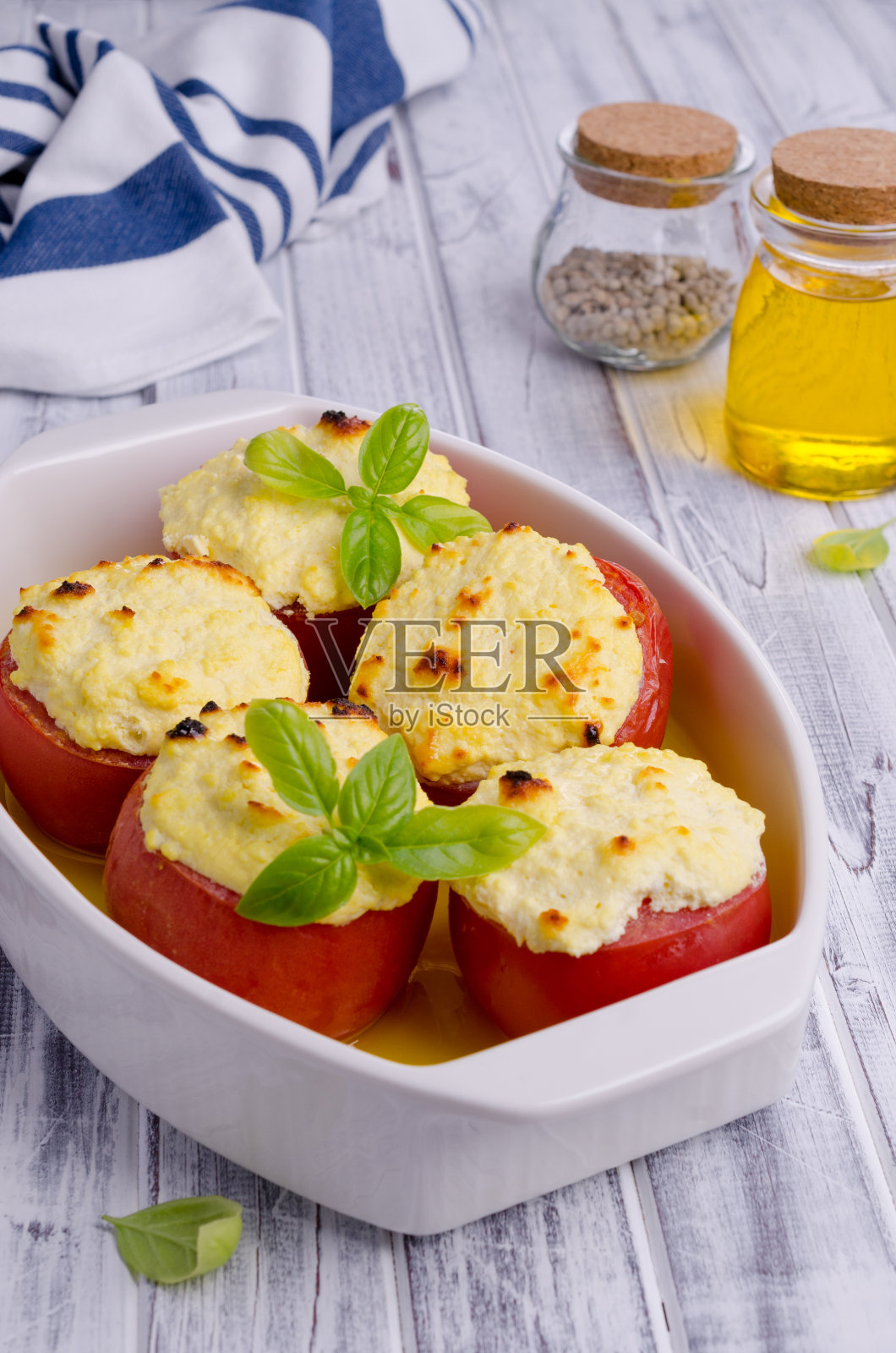 奶酪炖西红柿照片摄影图片