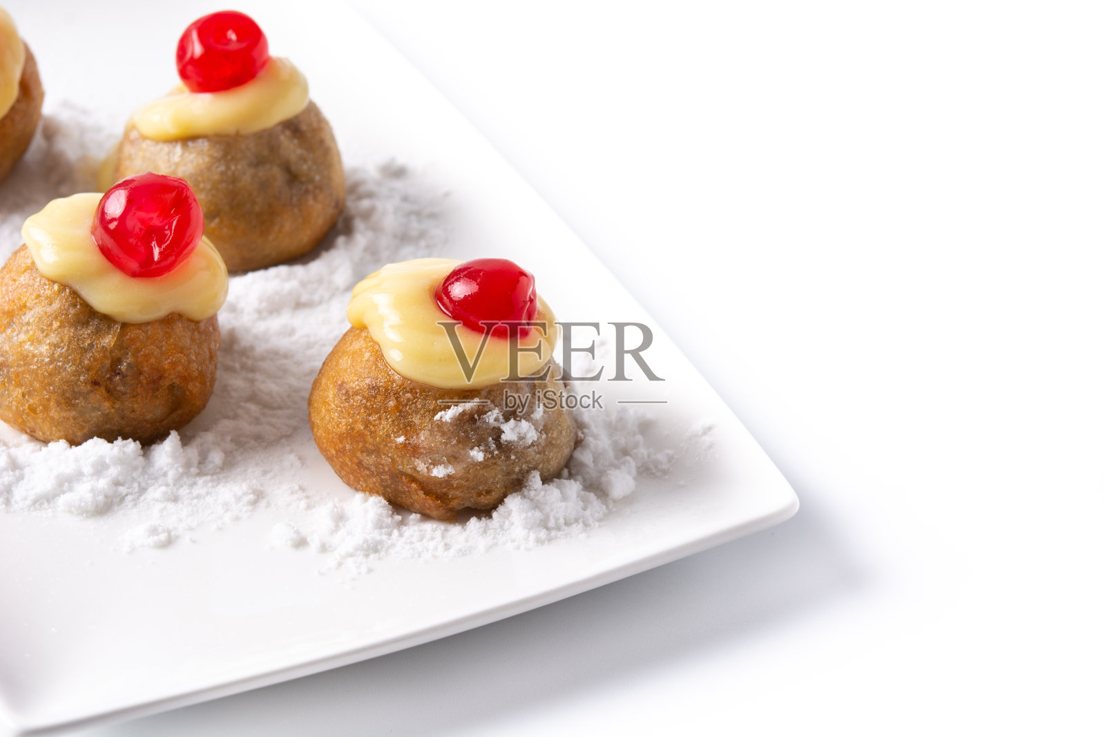 传统的意大利Zeppole糕点照片摄影图片