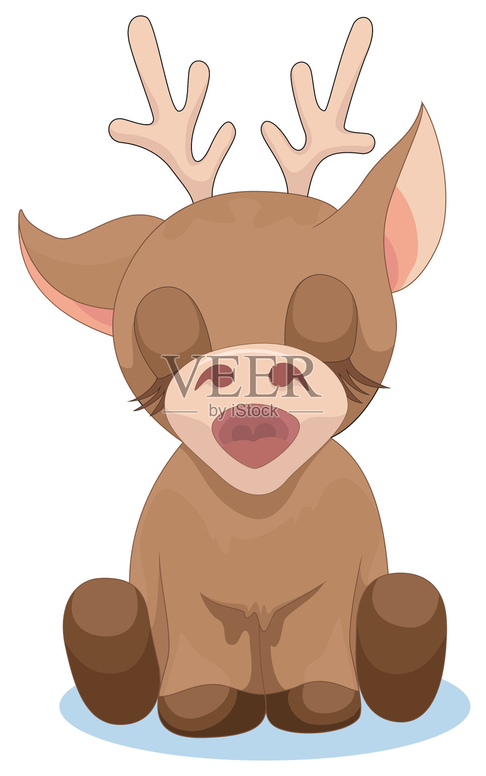 圣诞鹿形象设计元素图片