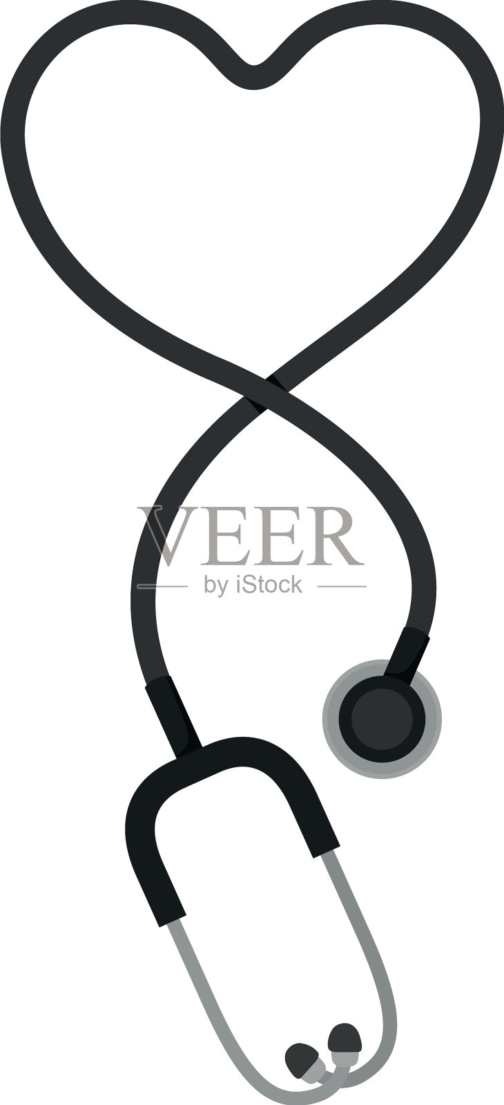 心形听诊器插画图片素材