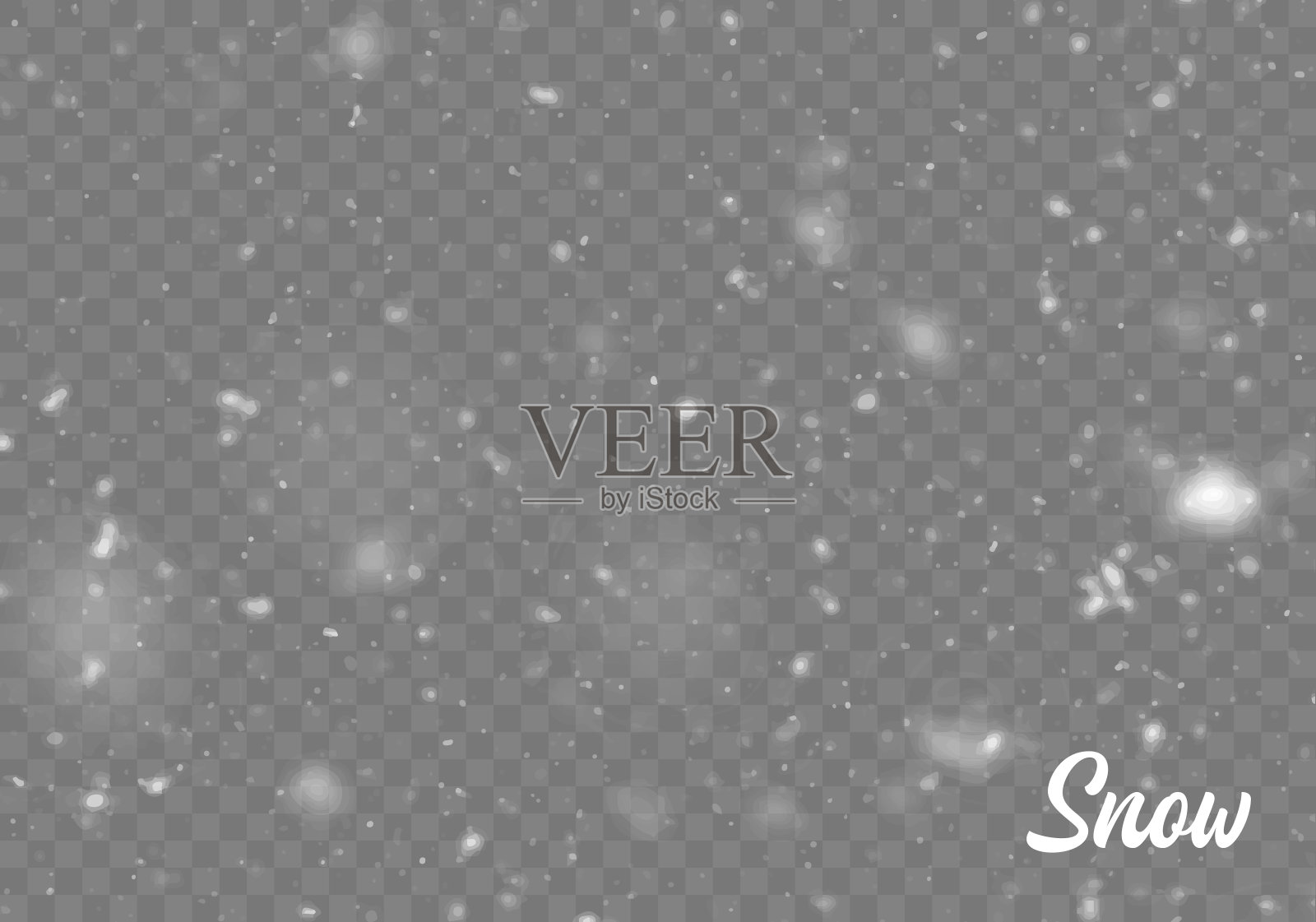 向量雪孤立。降雪插画图片素材