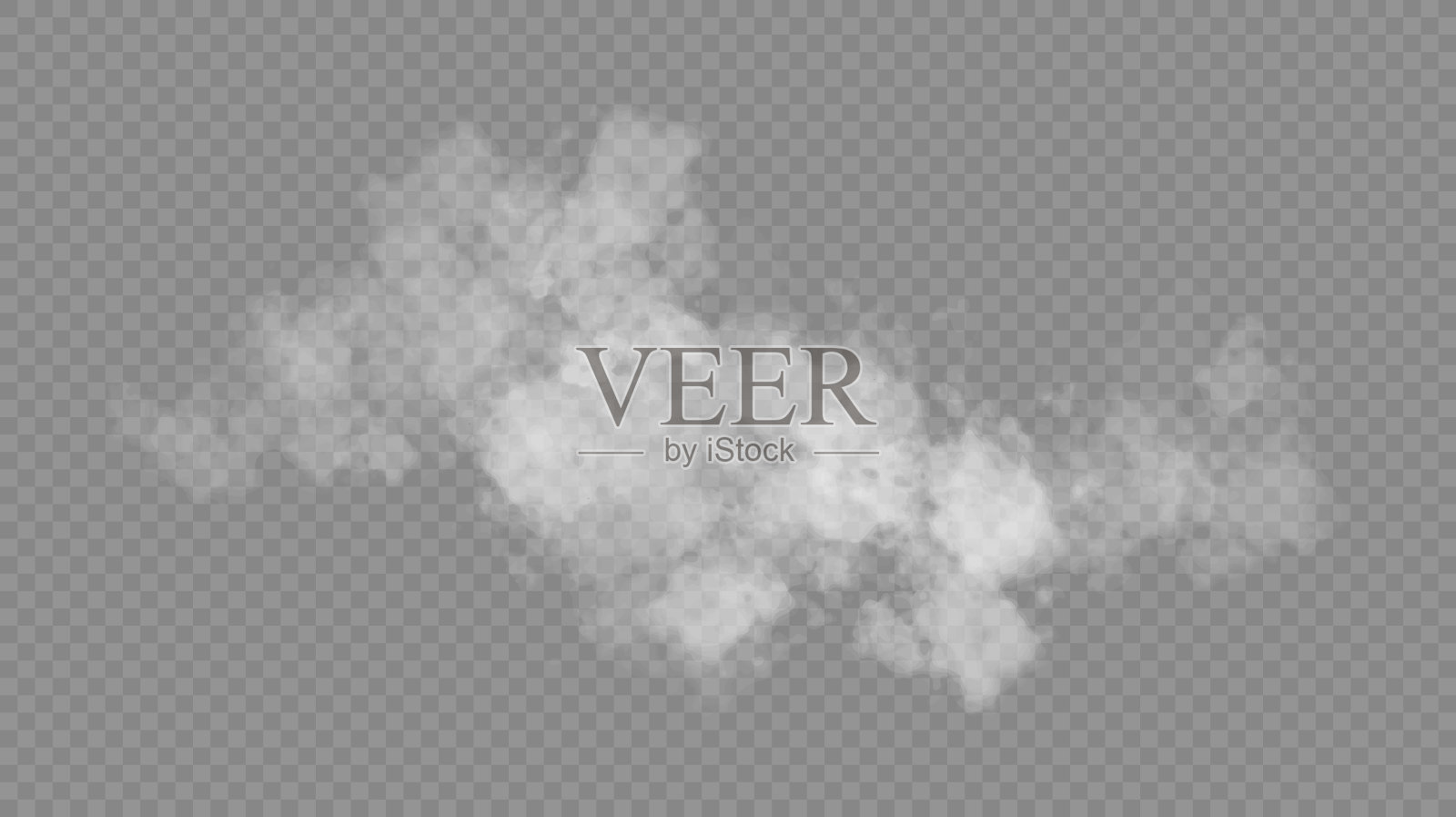 雾或烟，白色的云插画图片素材