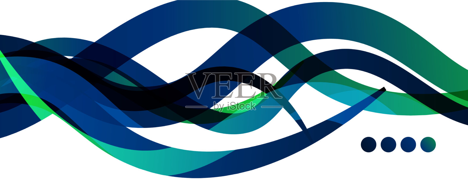 抽象背景-透明重叠波浪插画图片素材