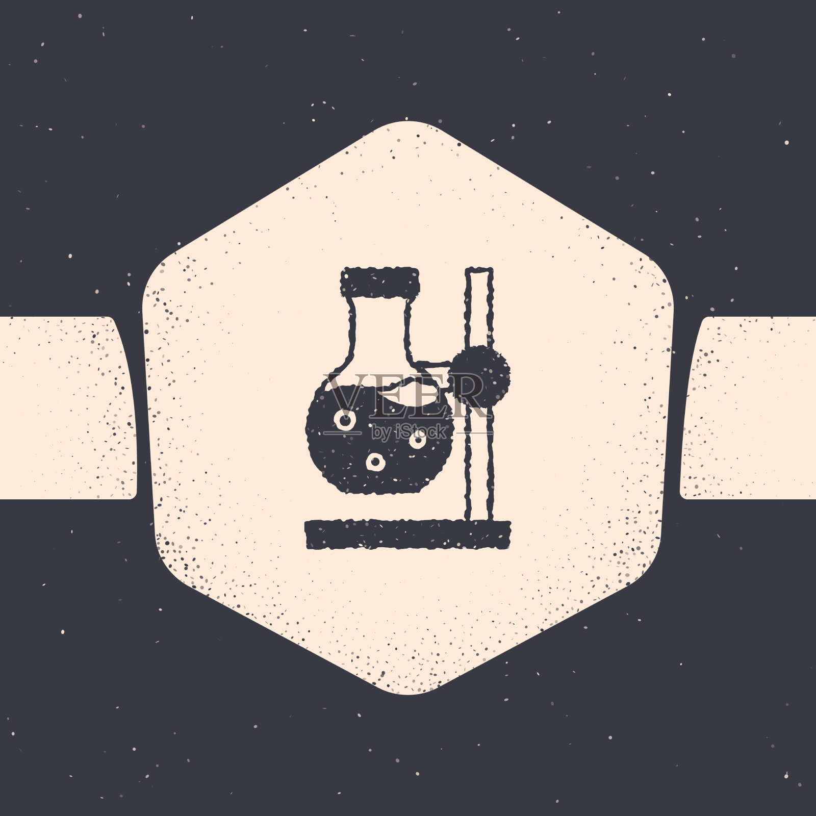 架子上的垃圾玻璃试管烧瓶图标插画图片素材