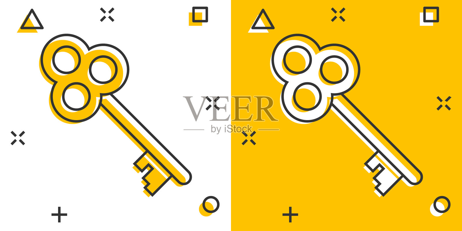 卡通关键字图标漫画风格的秘密关键字插画图片素材