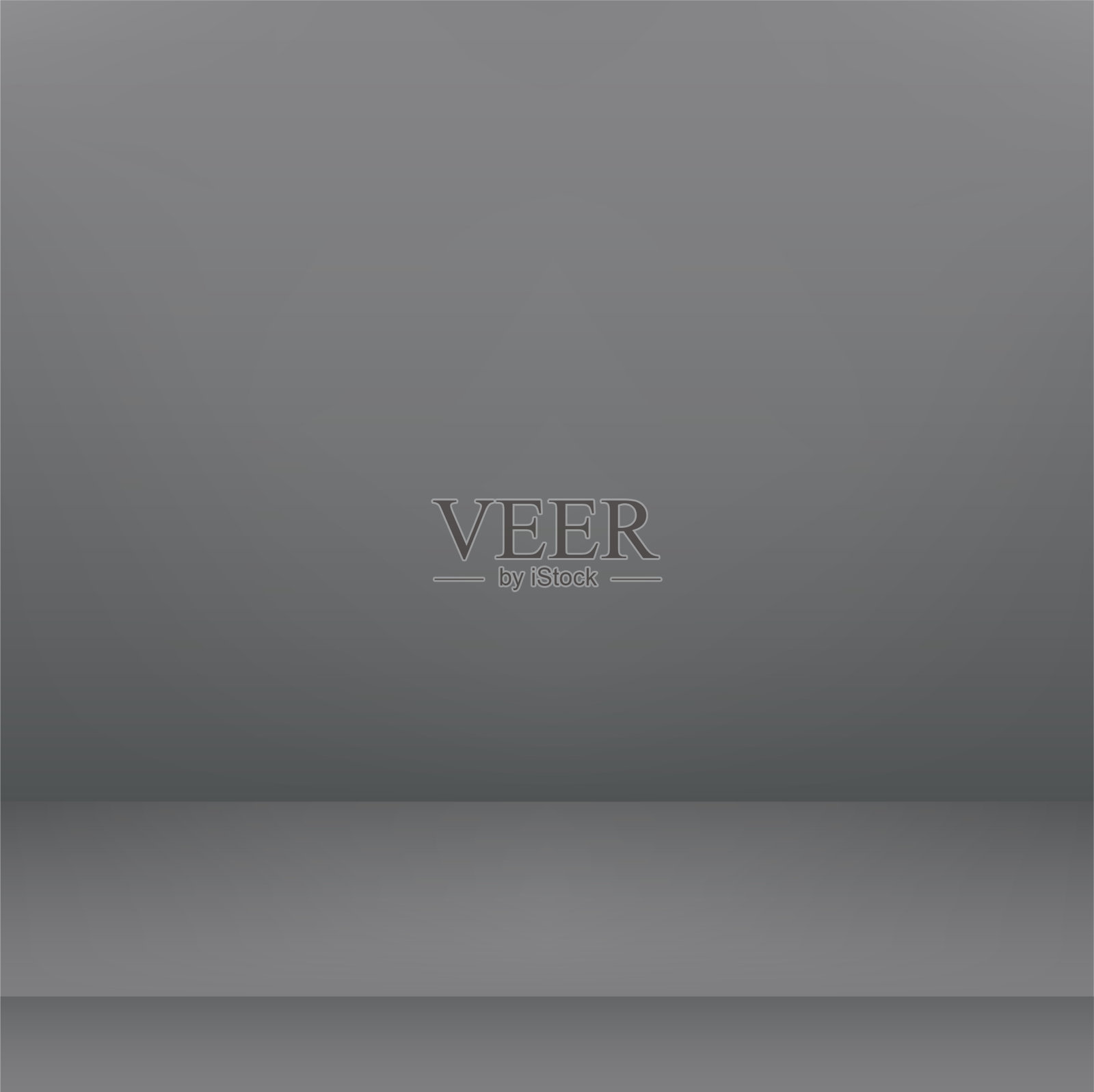 3D白色工作室。空的灰色工作室mackup。演播室背景光。三维房间灯箱-存量矢量。插画图片素材