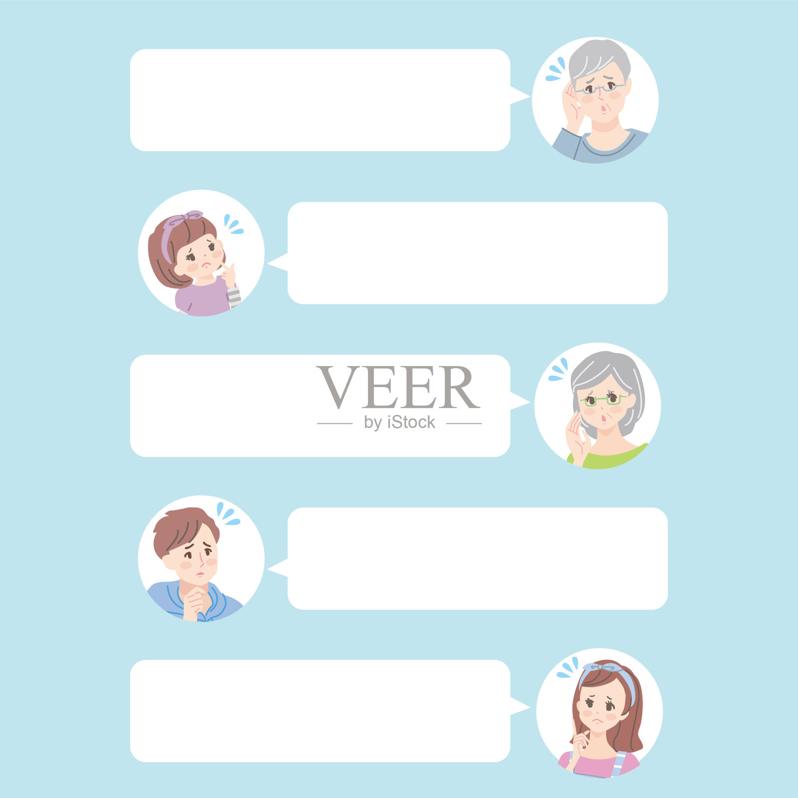 一个需要帮助的家庭正在进行小组谈话插画图片素材