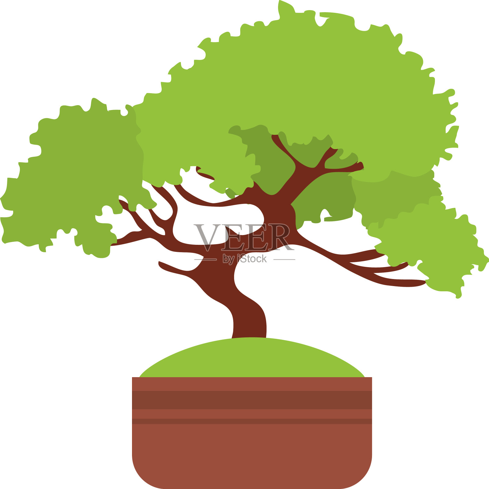 盆景植物图标设计元素图片