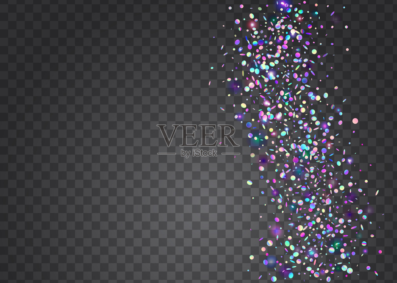 生日背景紫色金属闪着超现实的光芒插画图片素材