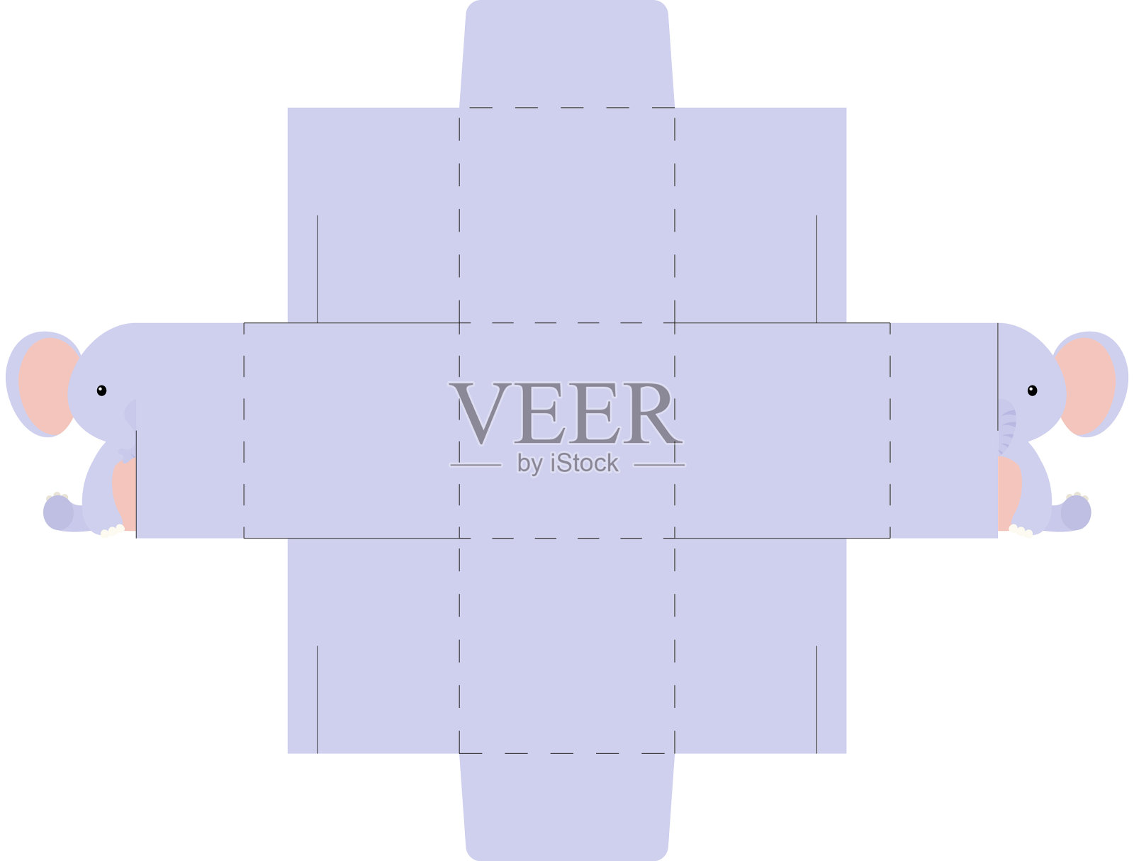 简单的包装偏爱盒象设计插画图片素材