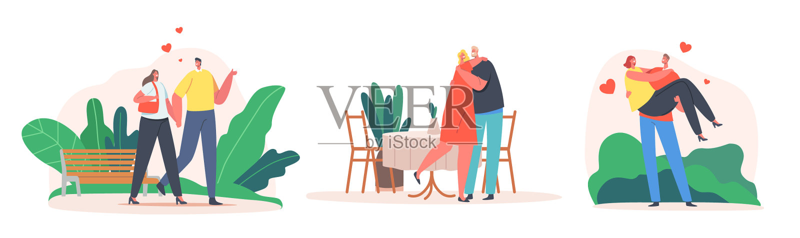 以爱情为主题，建立爱的关系设计元素图片