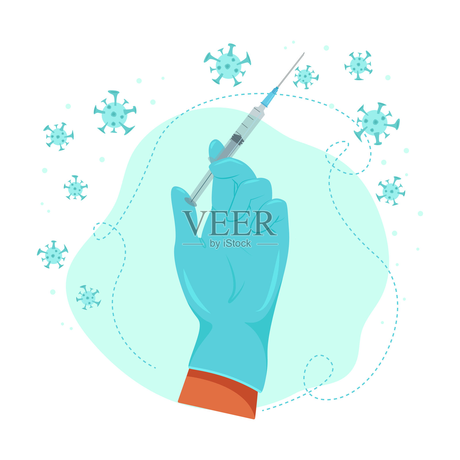 让医生拿着注射器设计元素图片