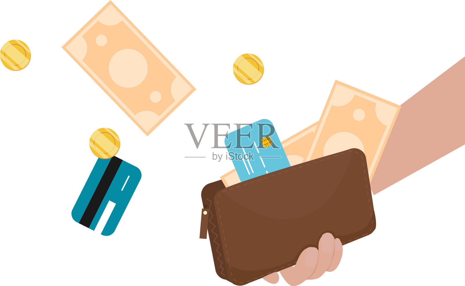 平钱包在手设计元素图片