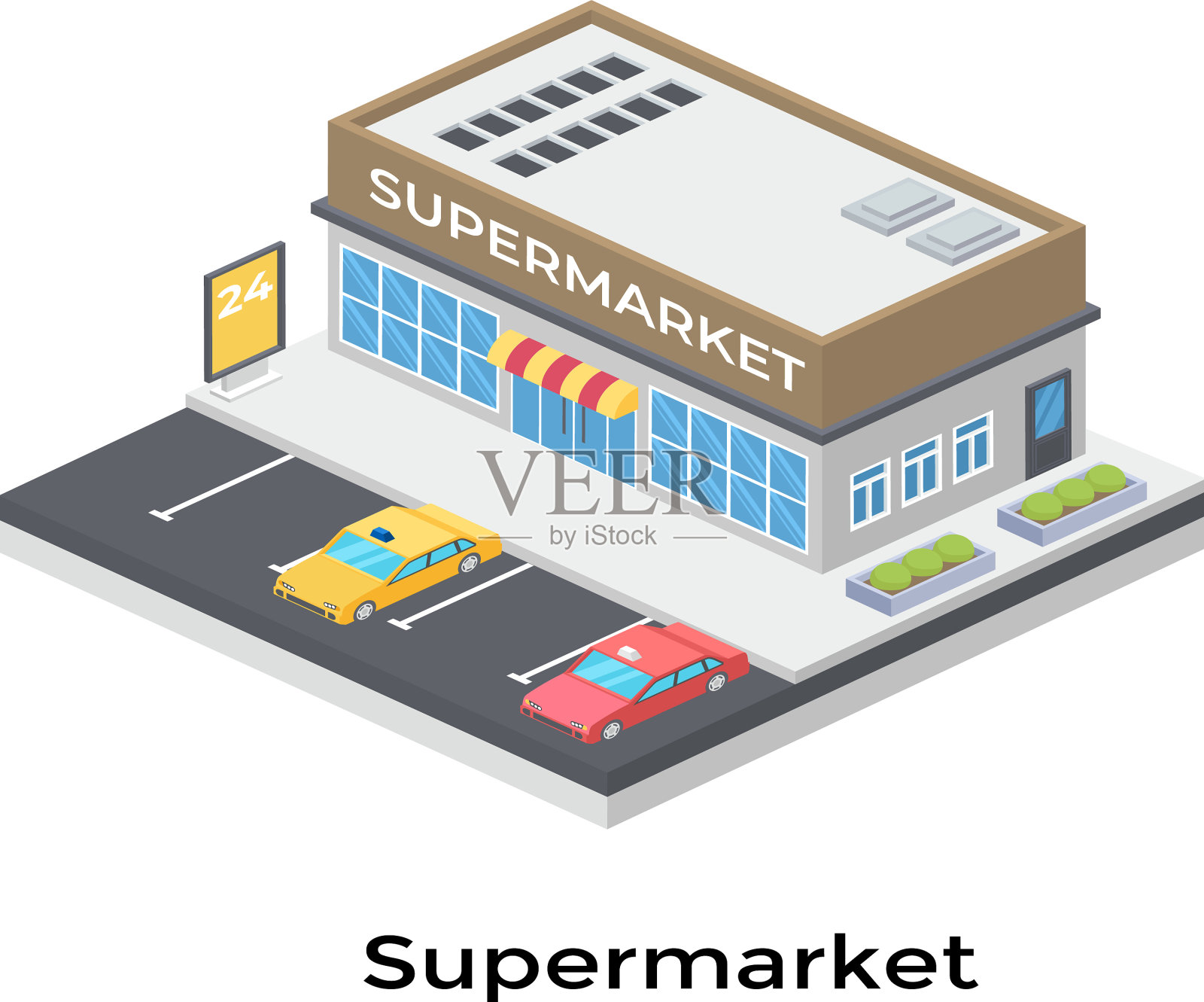 商业超市插画图片素材