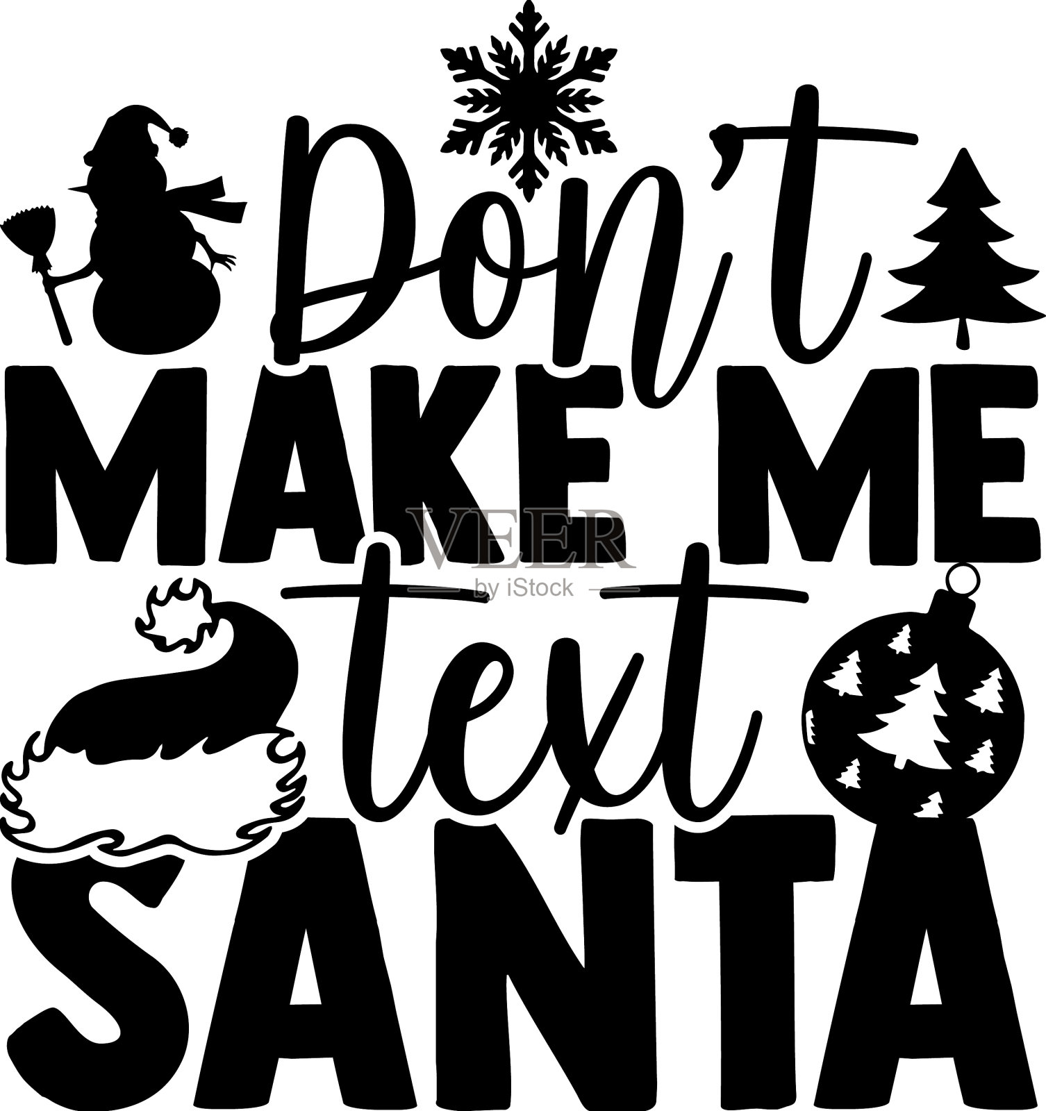 别逼我给圣诞老人发短信设计元素图片