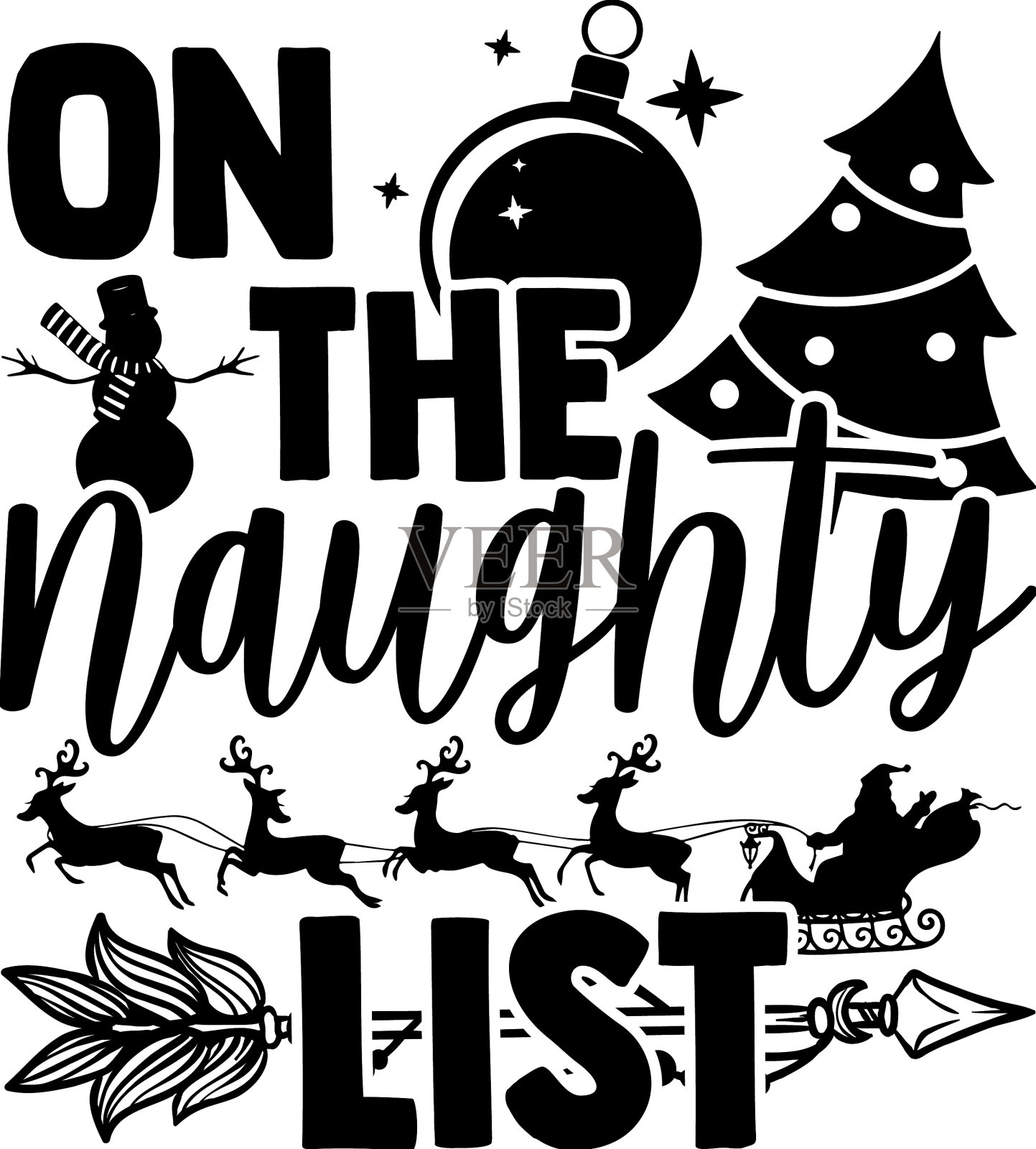 顽皮的名单上设计元素图片