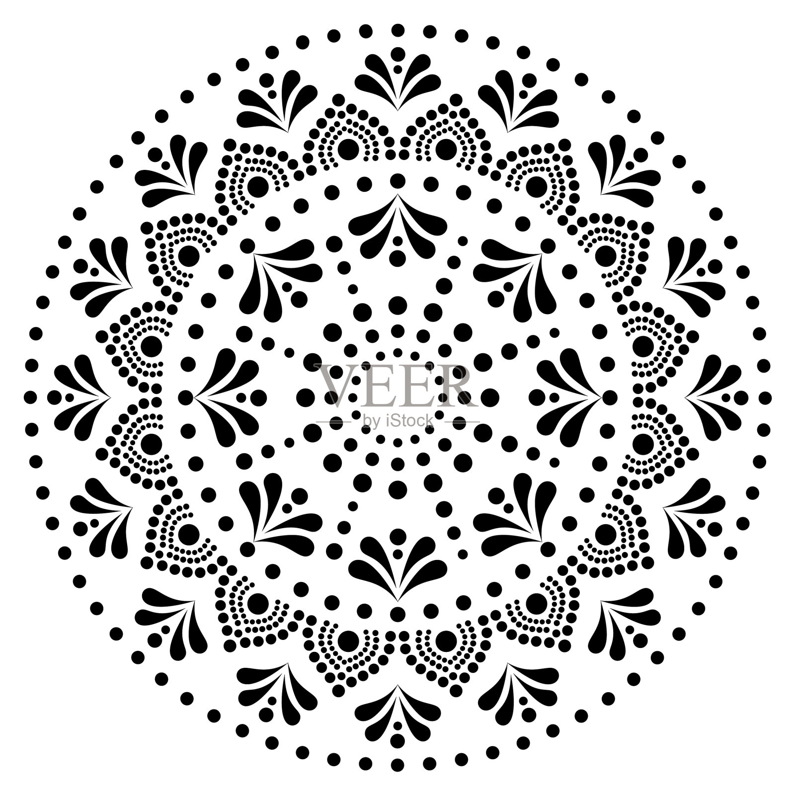 曼荼罗点画设计原住民插画图片素材