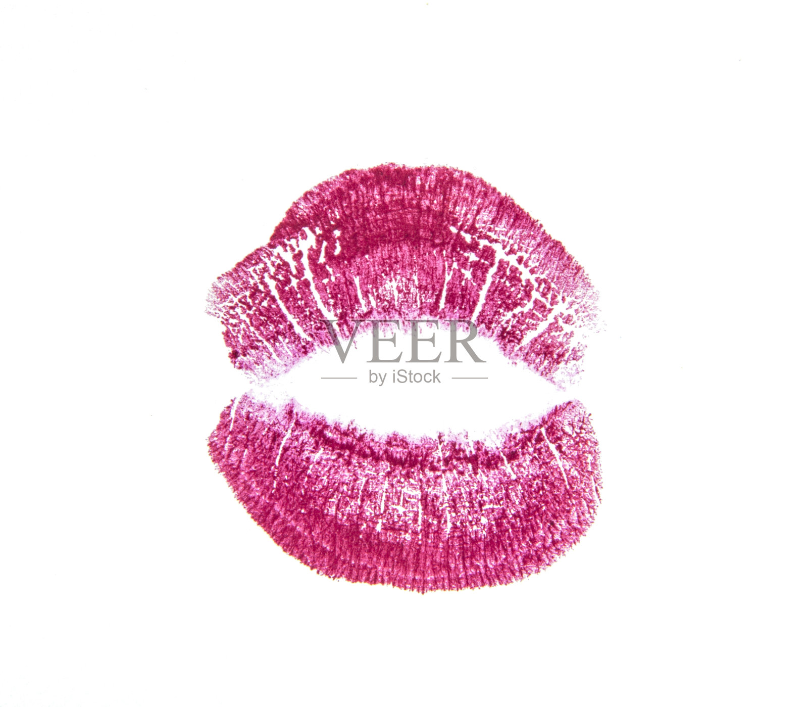 漂亮的唇痕孤立在白色上照片摄影图片