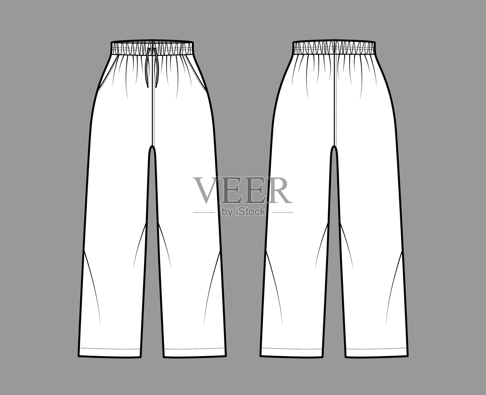 拉套裤运动训练短裤技术插画图片素材