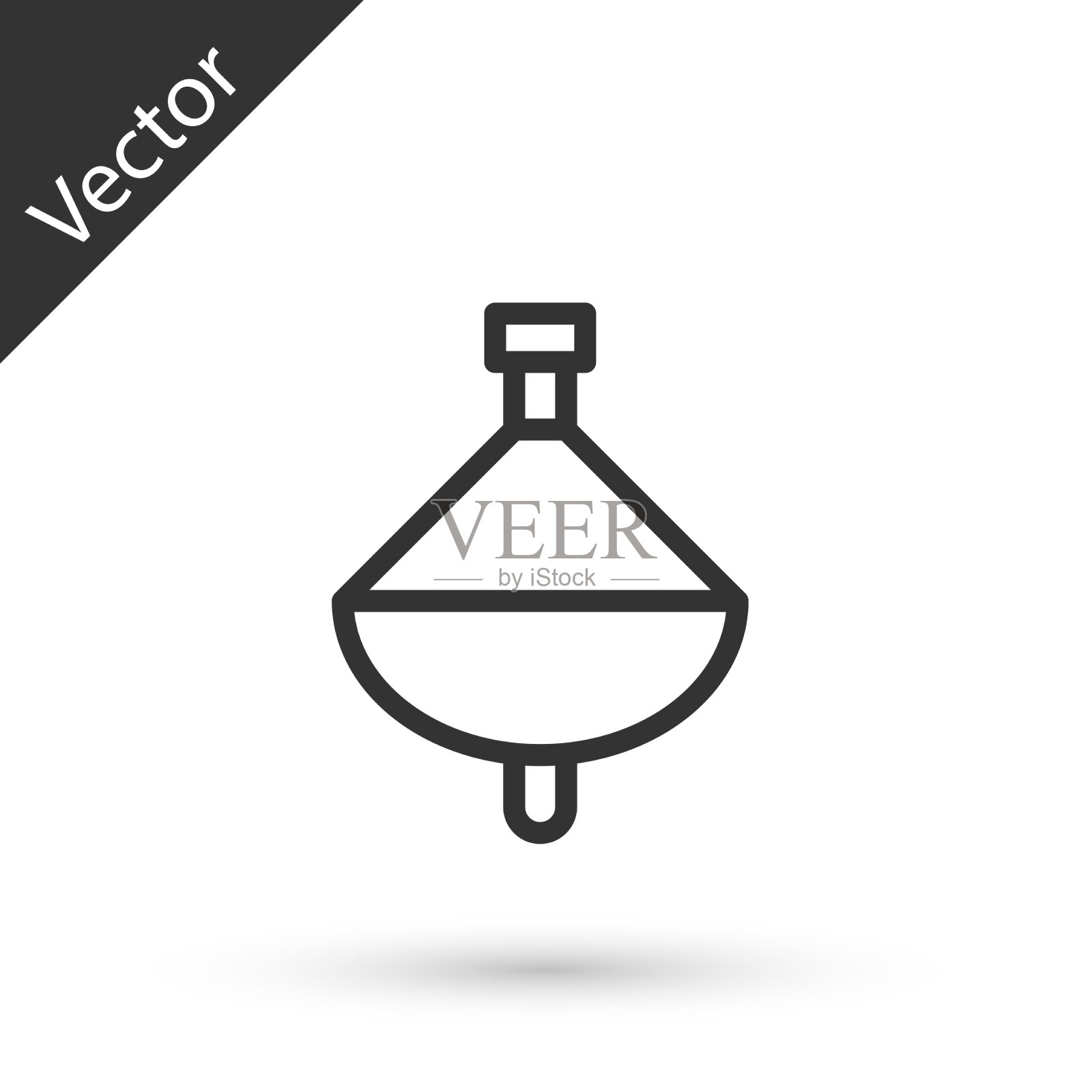 灰色线旋转玩具图标孤立在白色插画图片素材